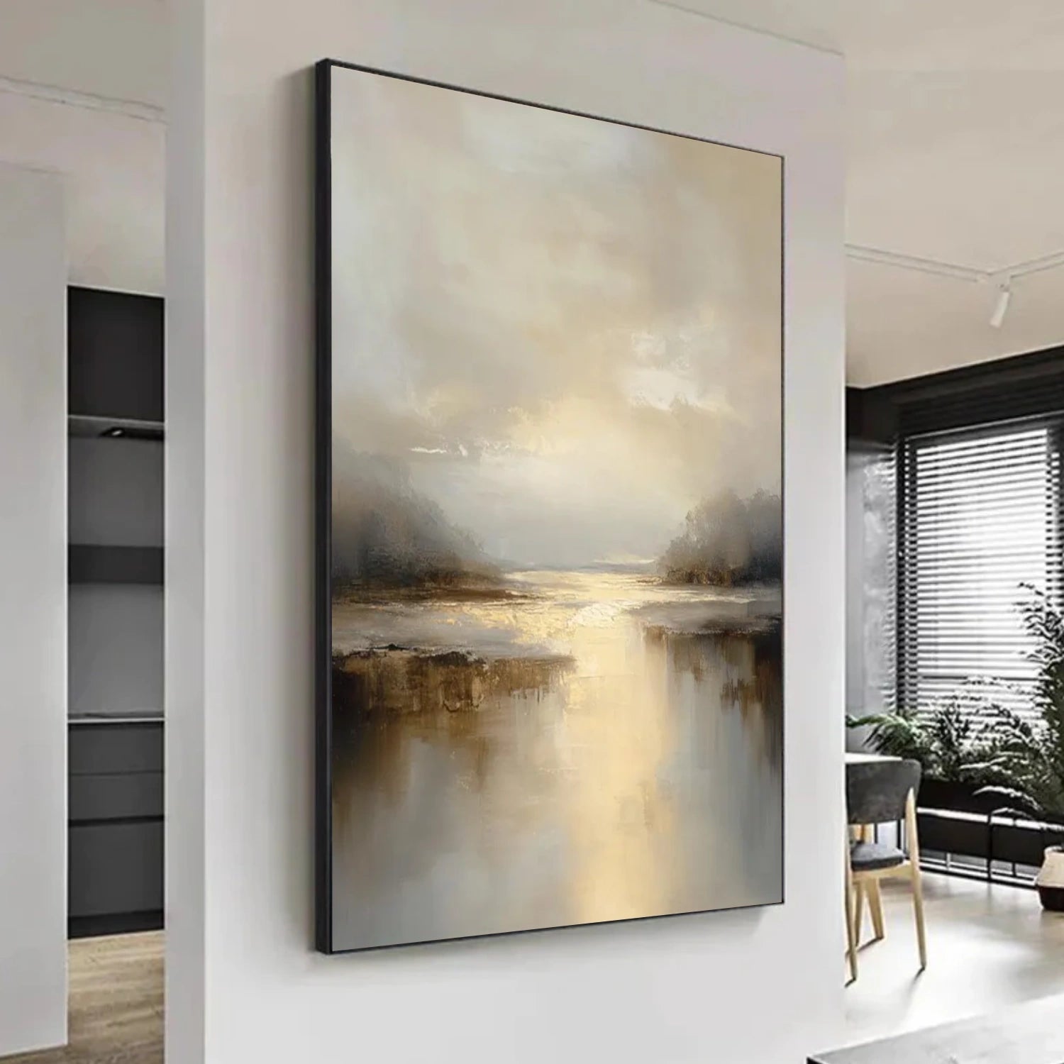 Ocean And Sky Abstract Wall Art #OS095