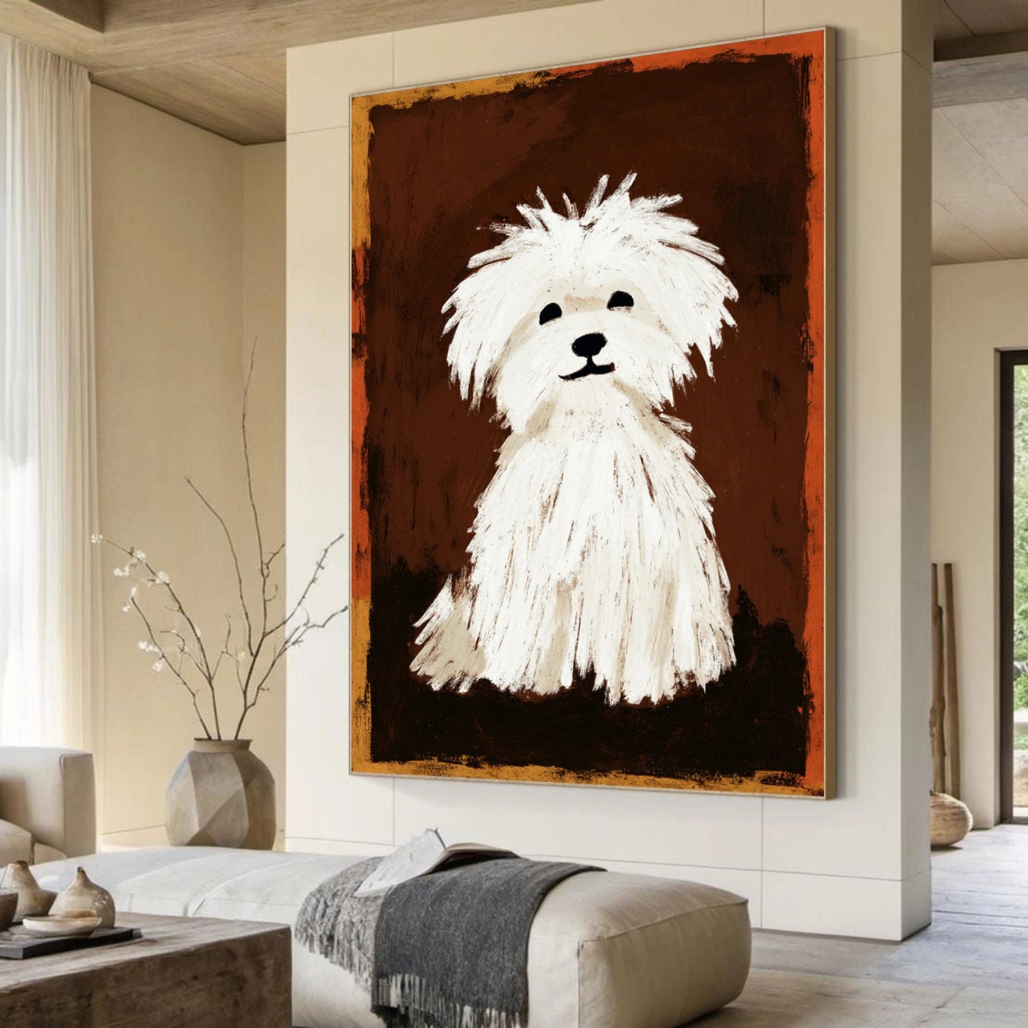Abstract Animal Dog Wall Art #AC093