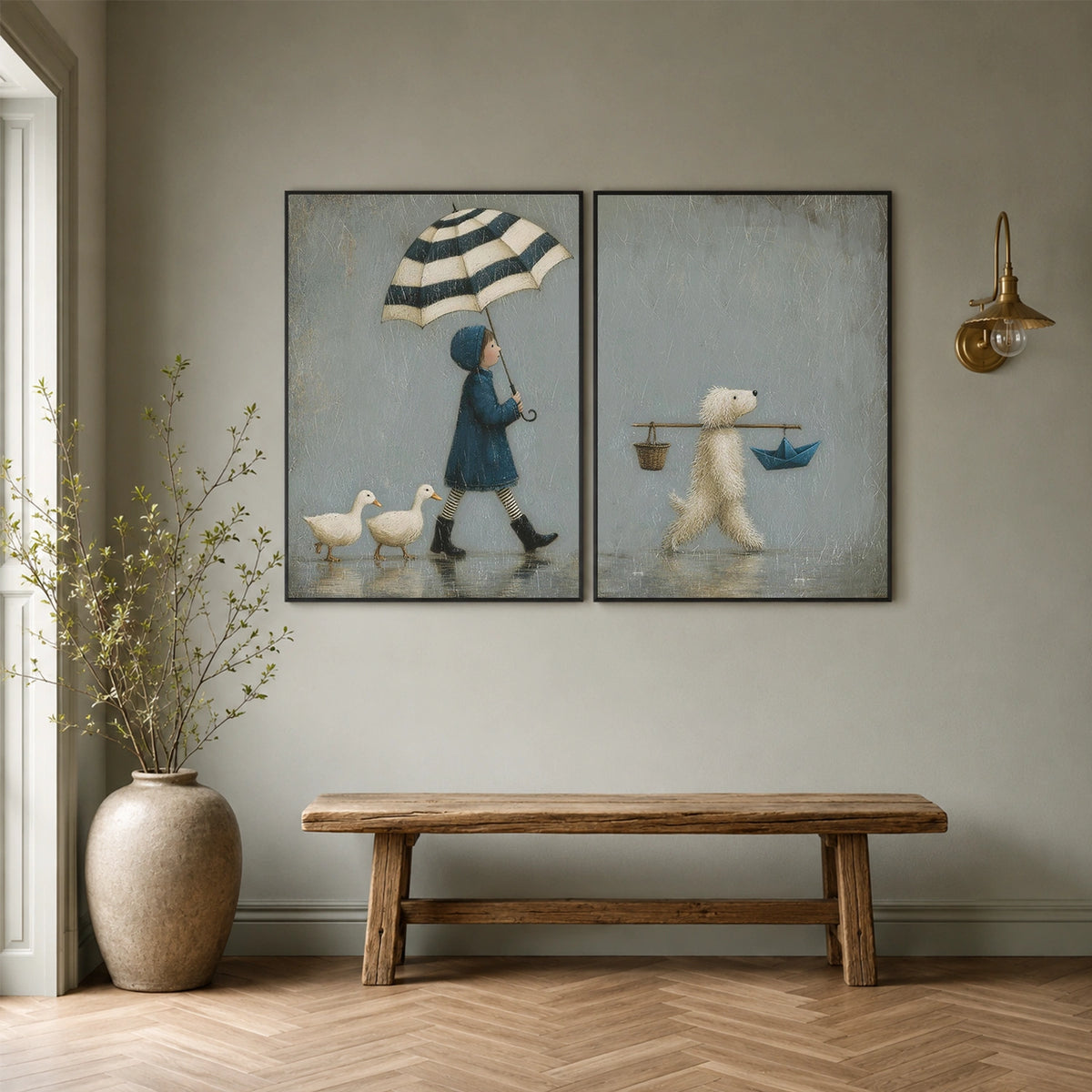 Abstract Portrait Canvas Art Set of 2 #AE168