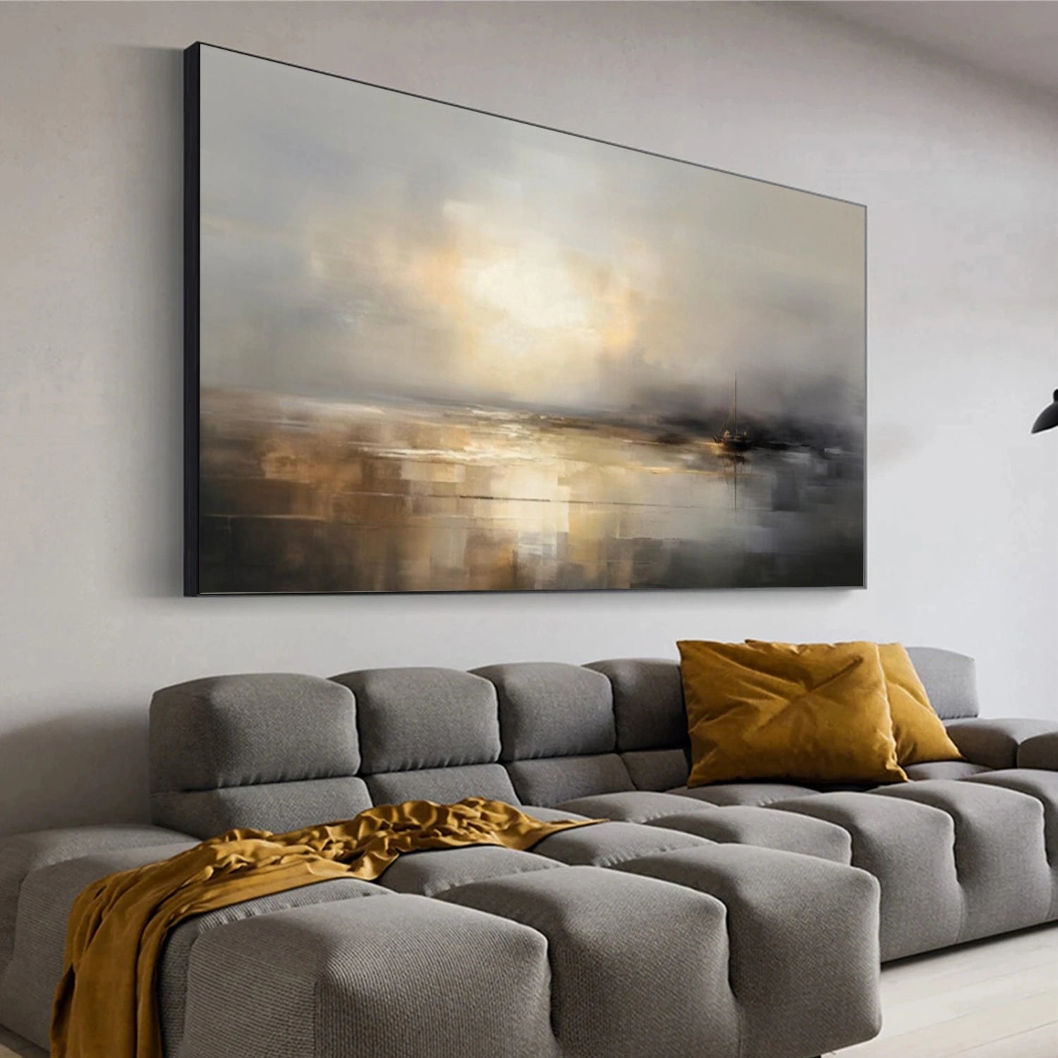 Ocean And Sky Abstract Wall Art #OS081