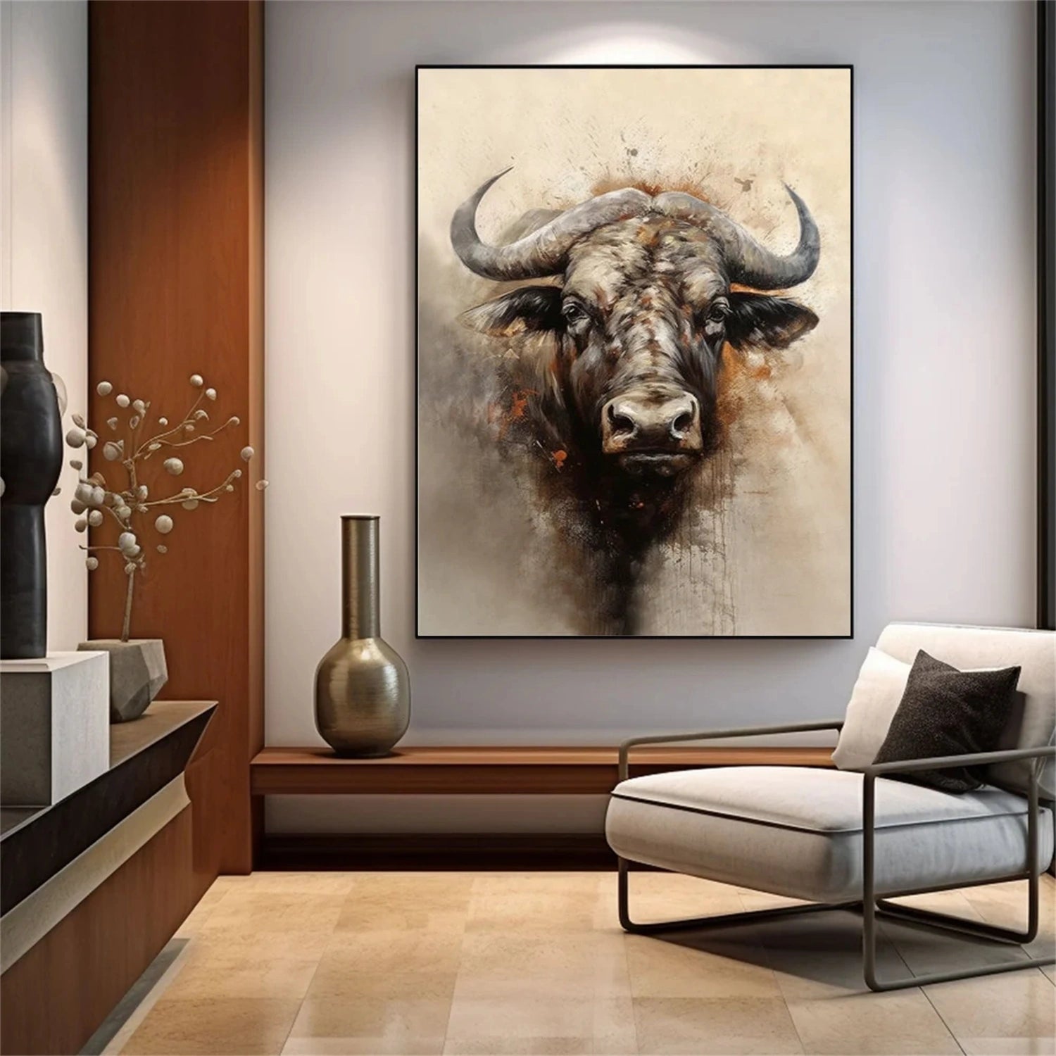 Abstract Animal Buffalo Wall Art #AC048