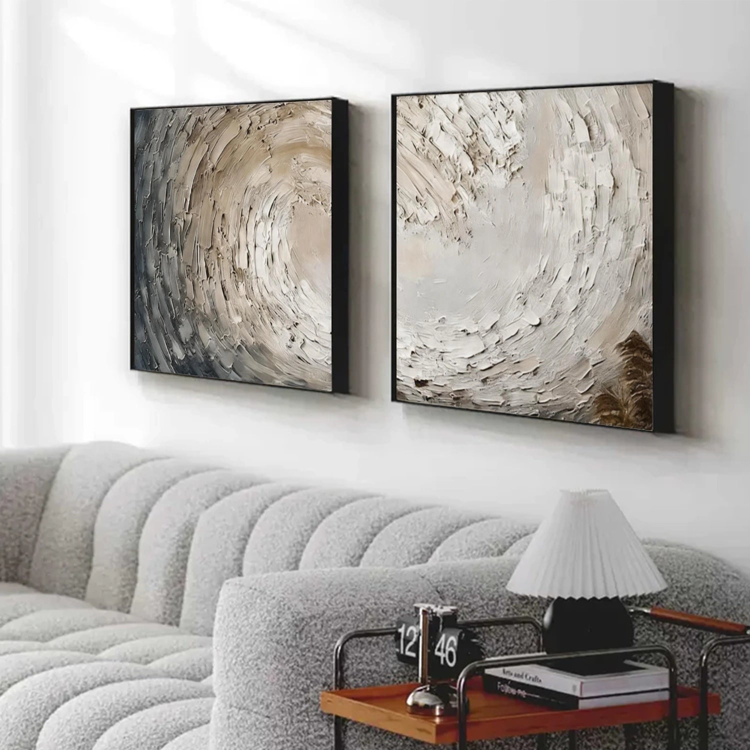 Ocean Abstract Textured Wall Art Set of 2 #OP059