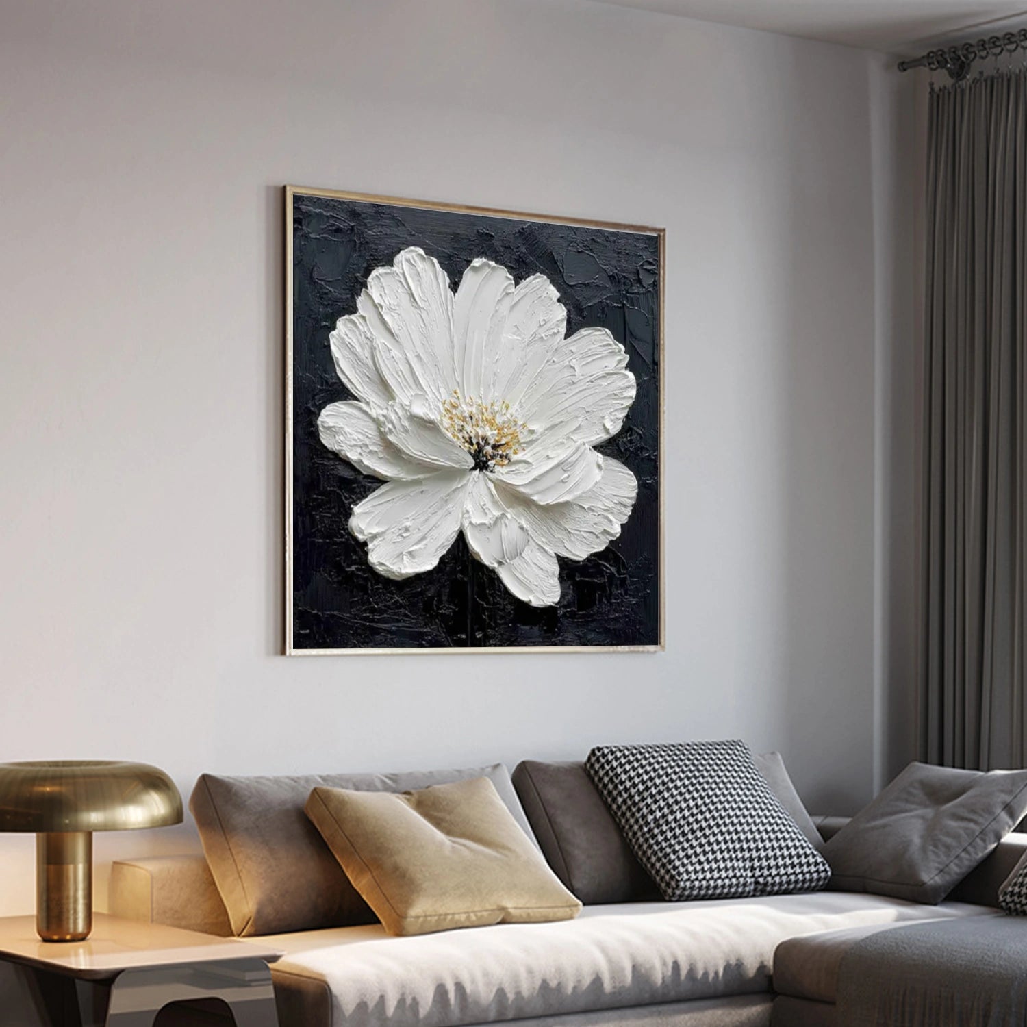 Flower Abstract Textured Wall Art #FP132