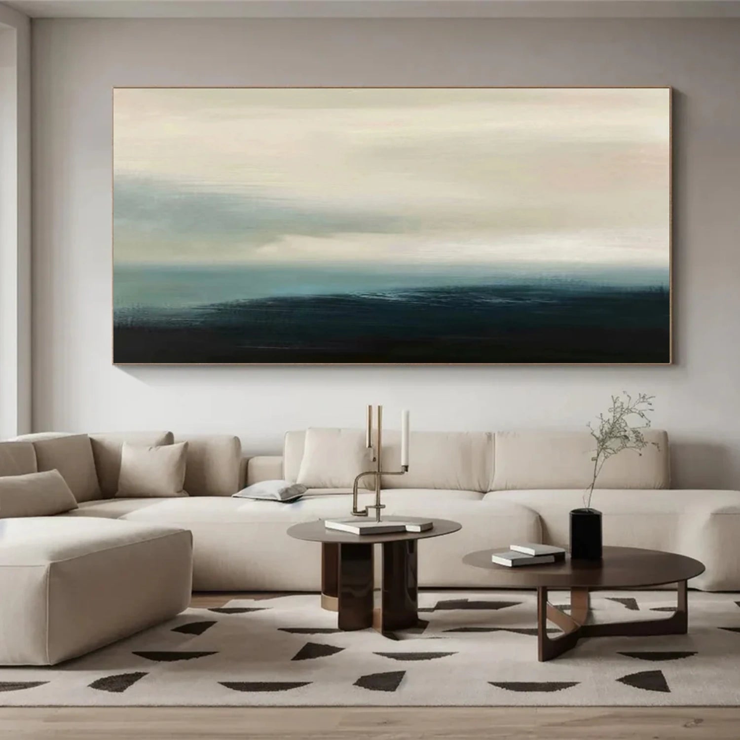 Ocean And Sky Abstract Wall Art #OS085