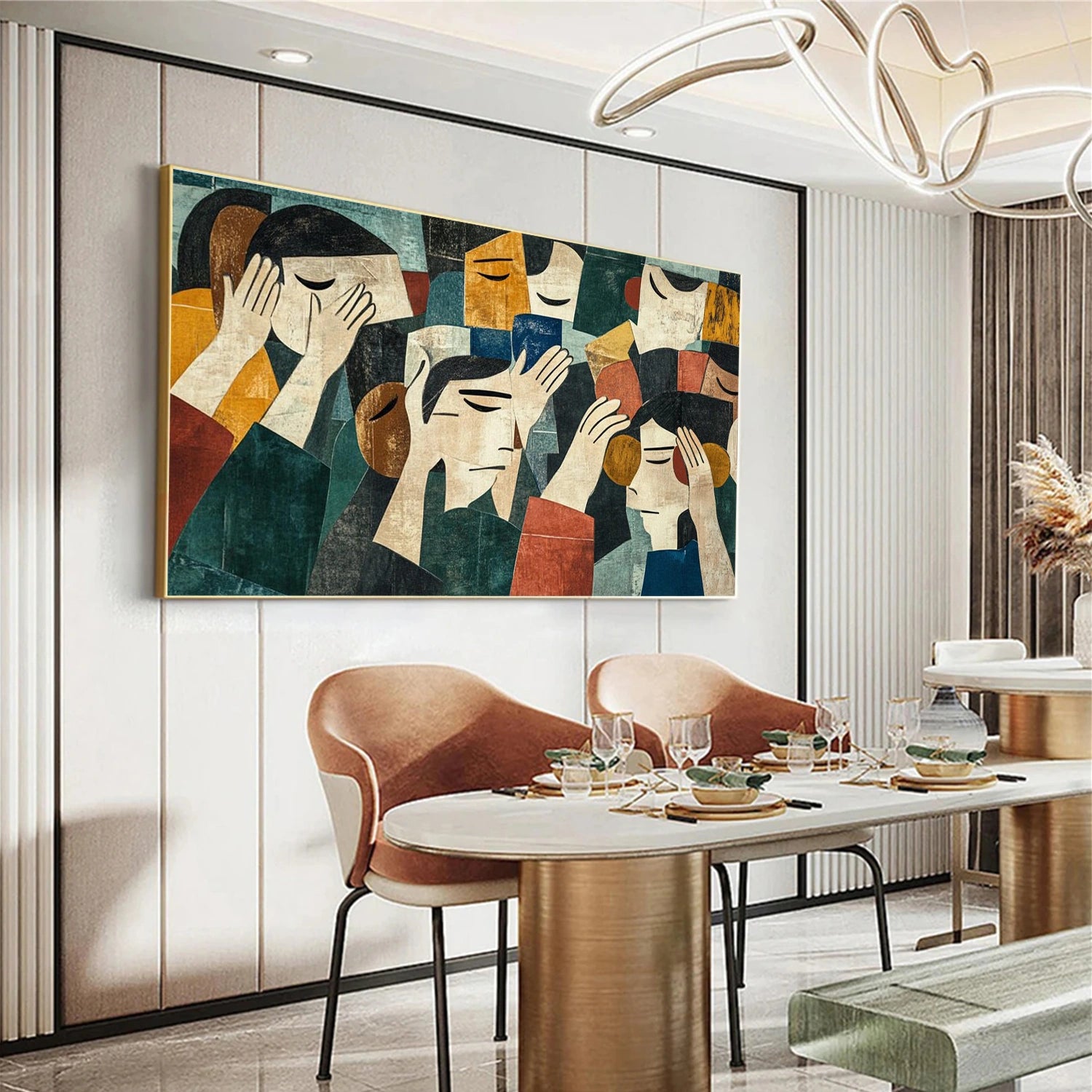 Abstract Portrait Canvas Art #AE120