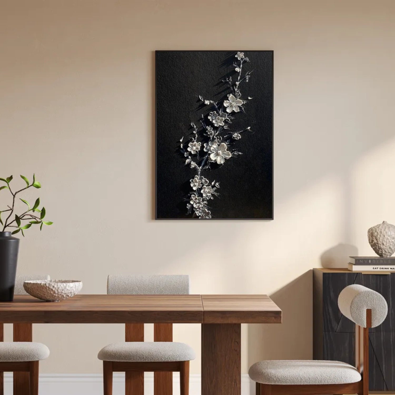 Flower Abstract Textured Wall Art #FP131