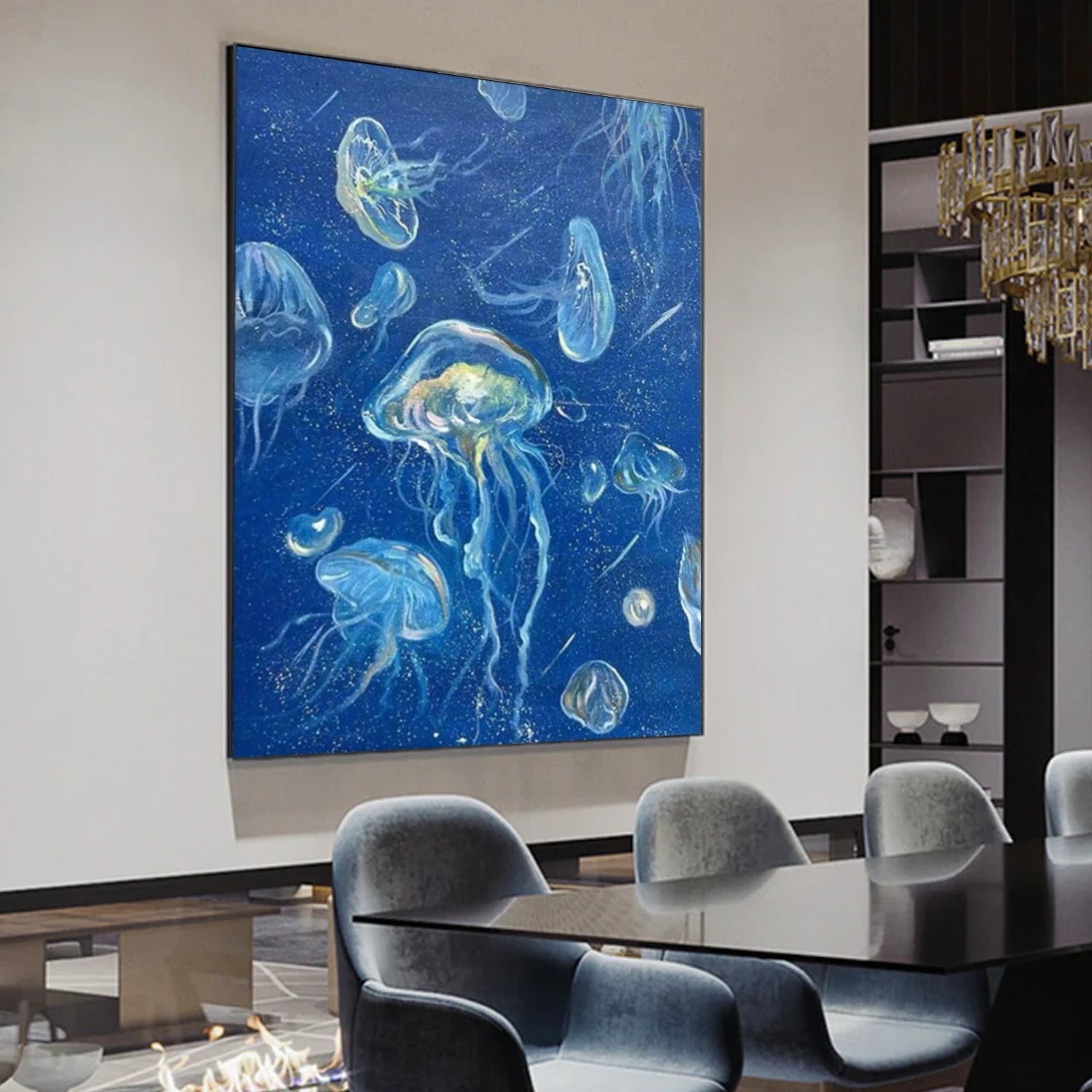 Abstract Animal Jellyfish Wall Art #AC064