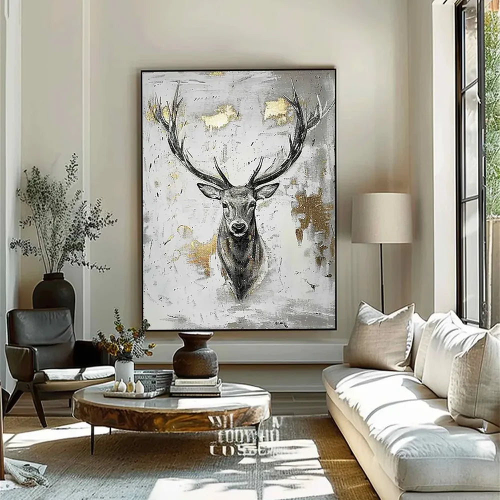 Animal Textured Canvas Art Painting #AC024