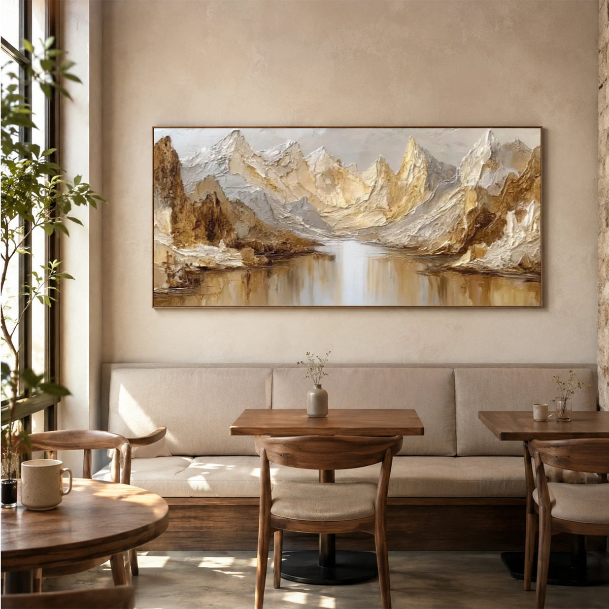 Abstract Mountain Textured Canvas Art #MO088