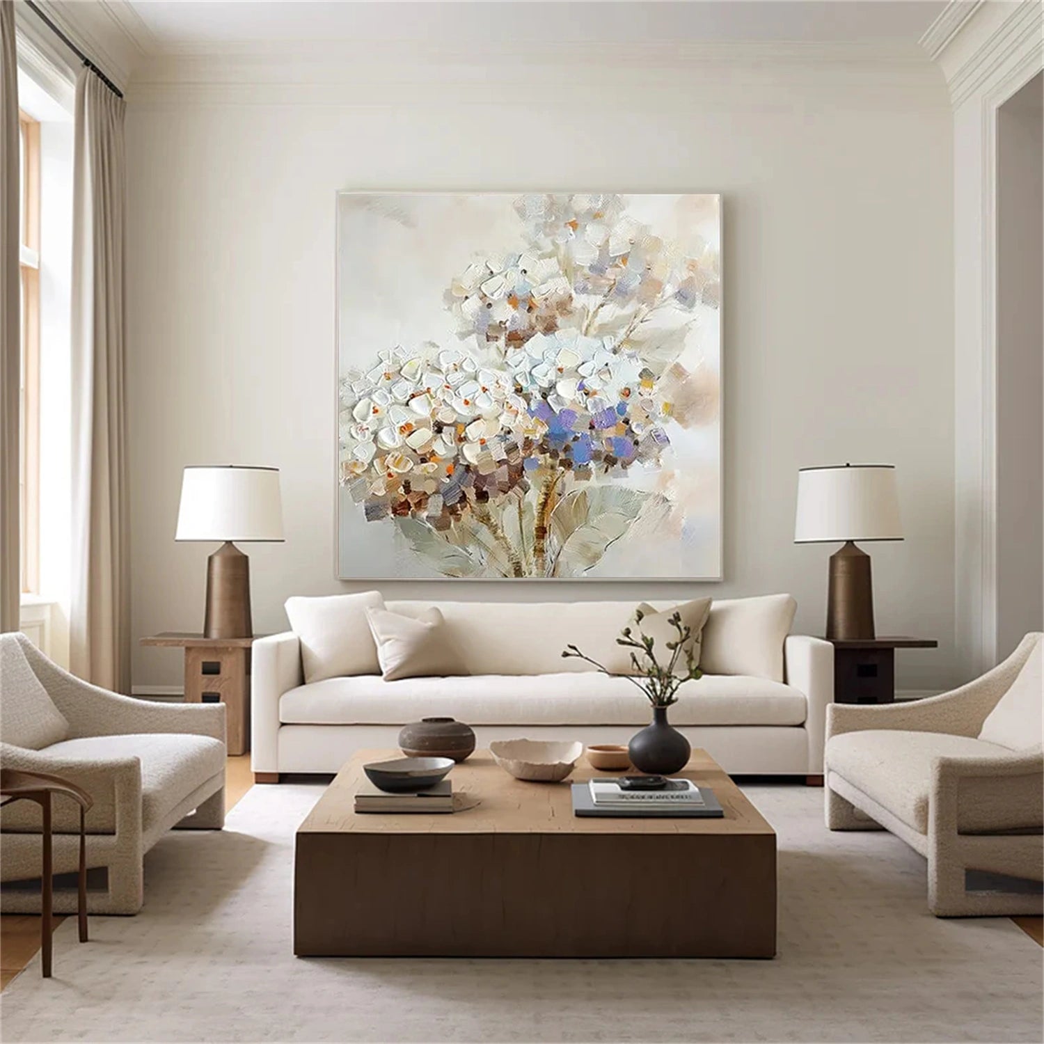 Flower Abstract Textured Wall Art #FP117