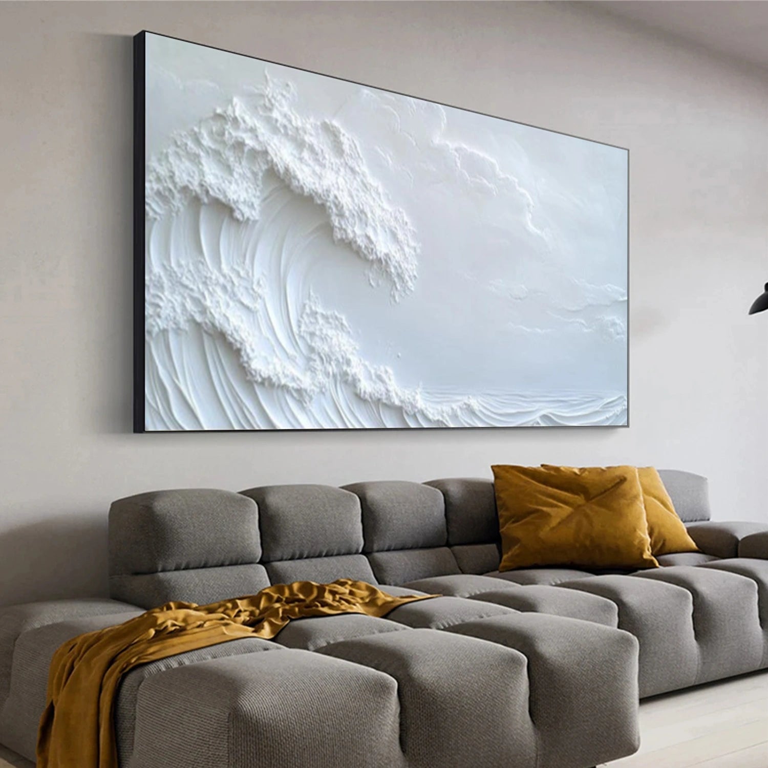 Ocean And Sky Minimalist Textured Wall Art #OS141