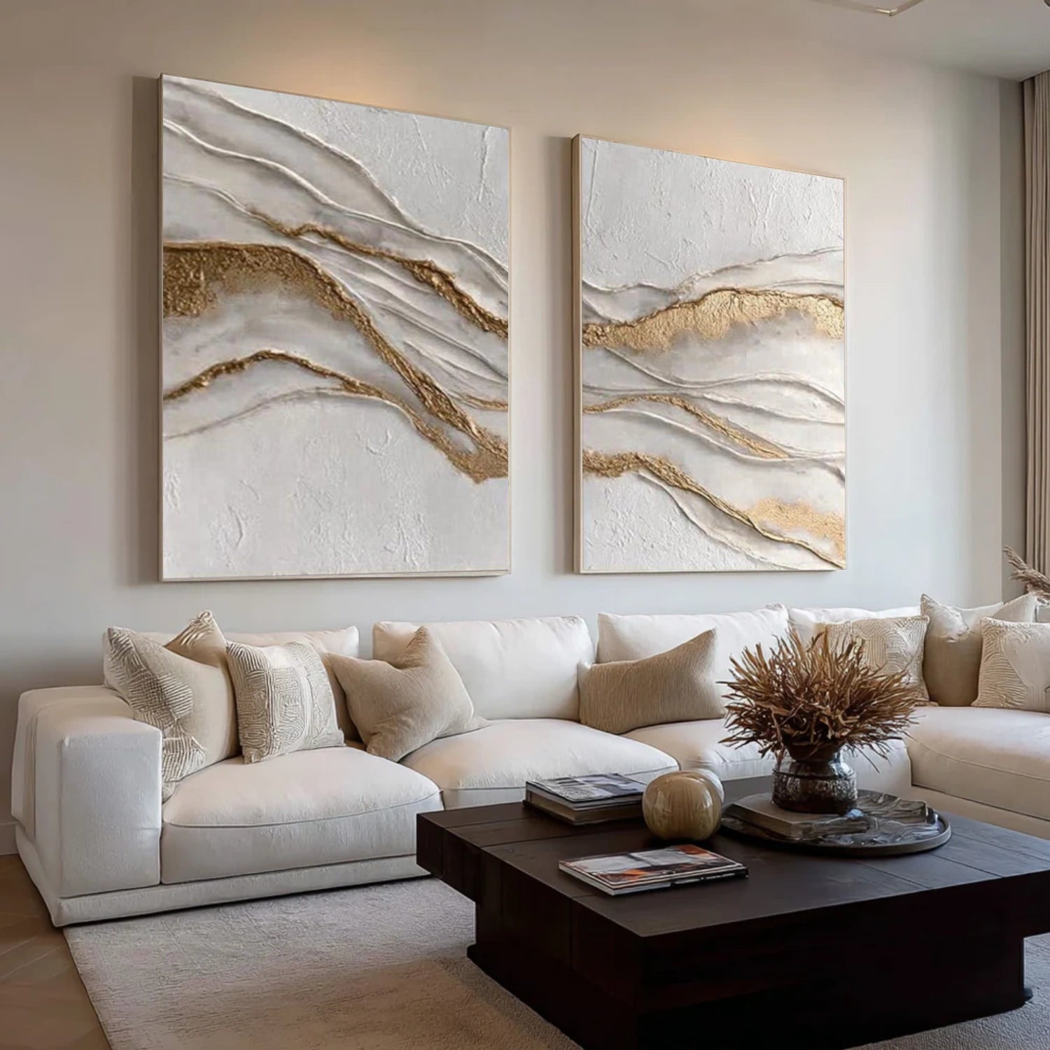 Abstract Textured Wall Art Set of 2 #AT139