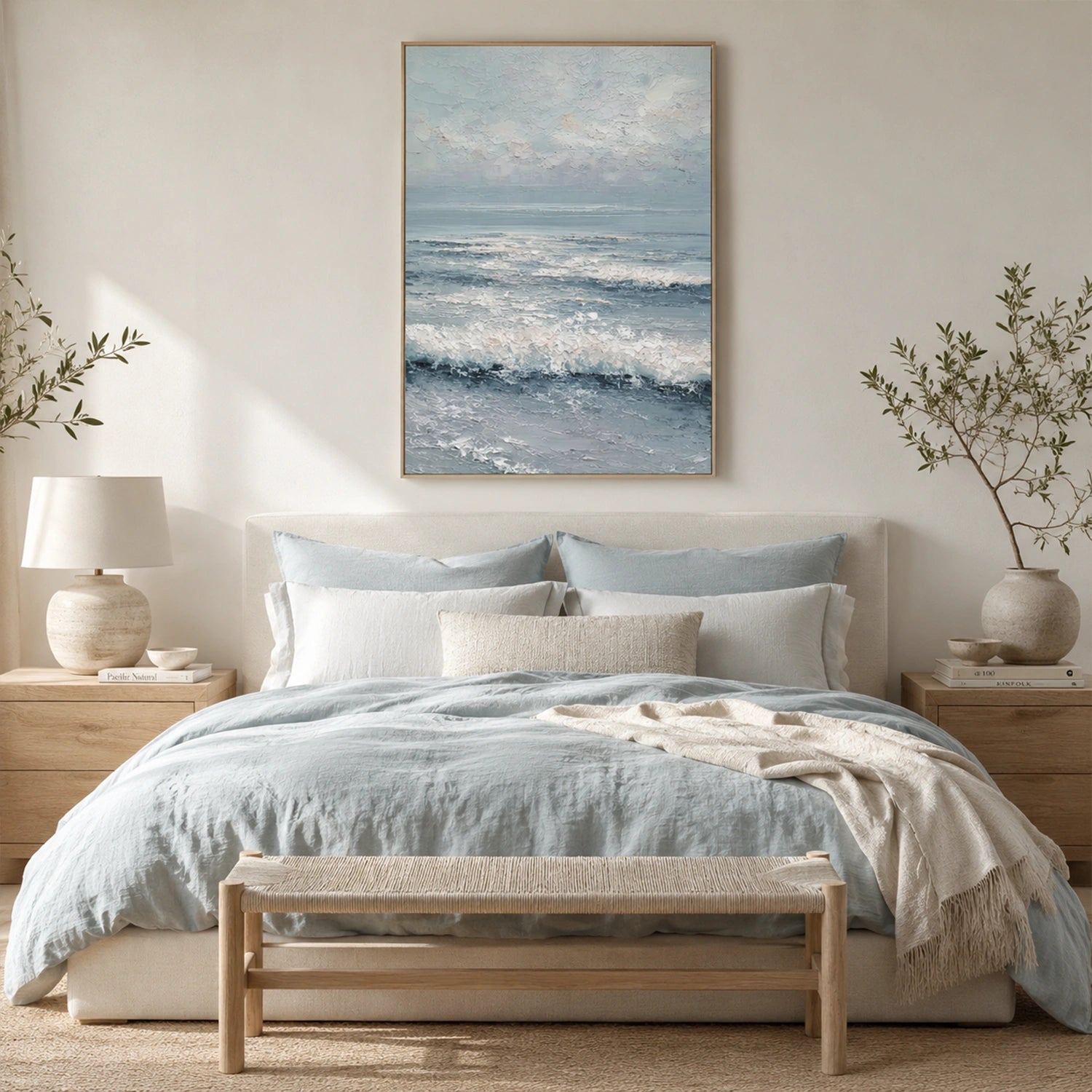 Ocean And Sky Abstract Textured Wall Art #OS193