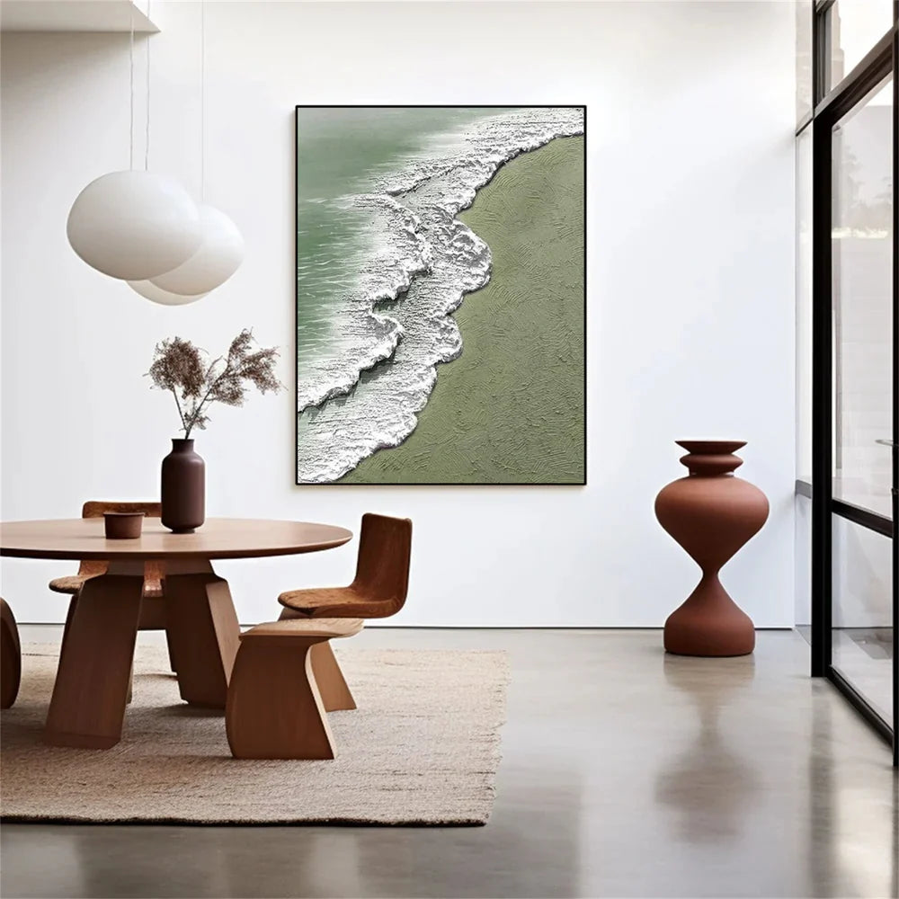 Ocean And Sky Textured Painting Canvas #OS042