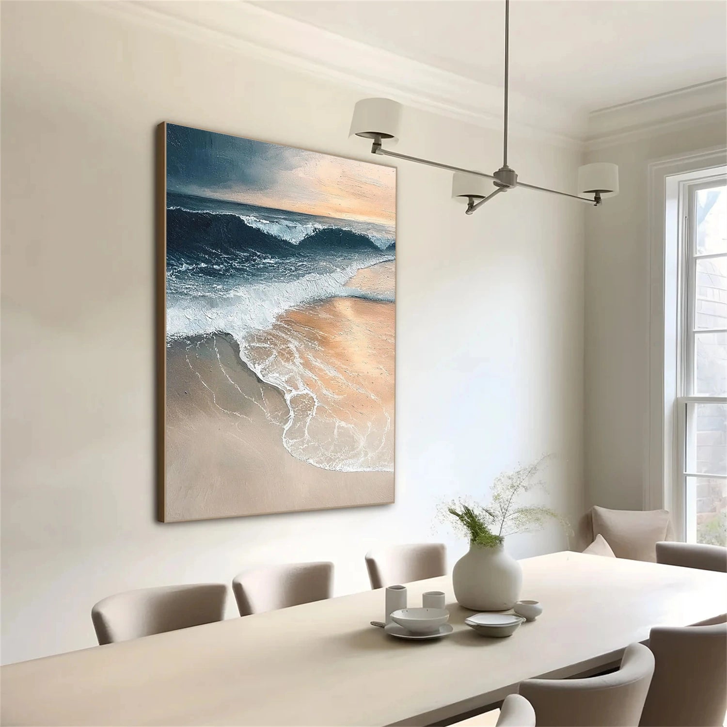 Ocean And Sky Abstract Textured Wall Art #OS152