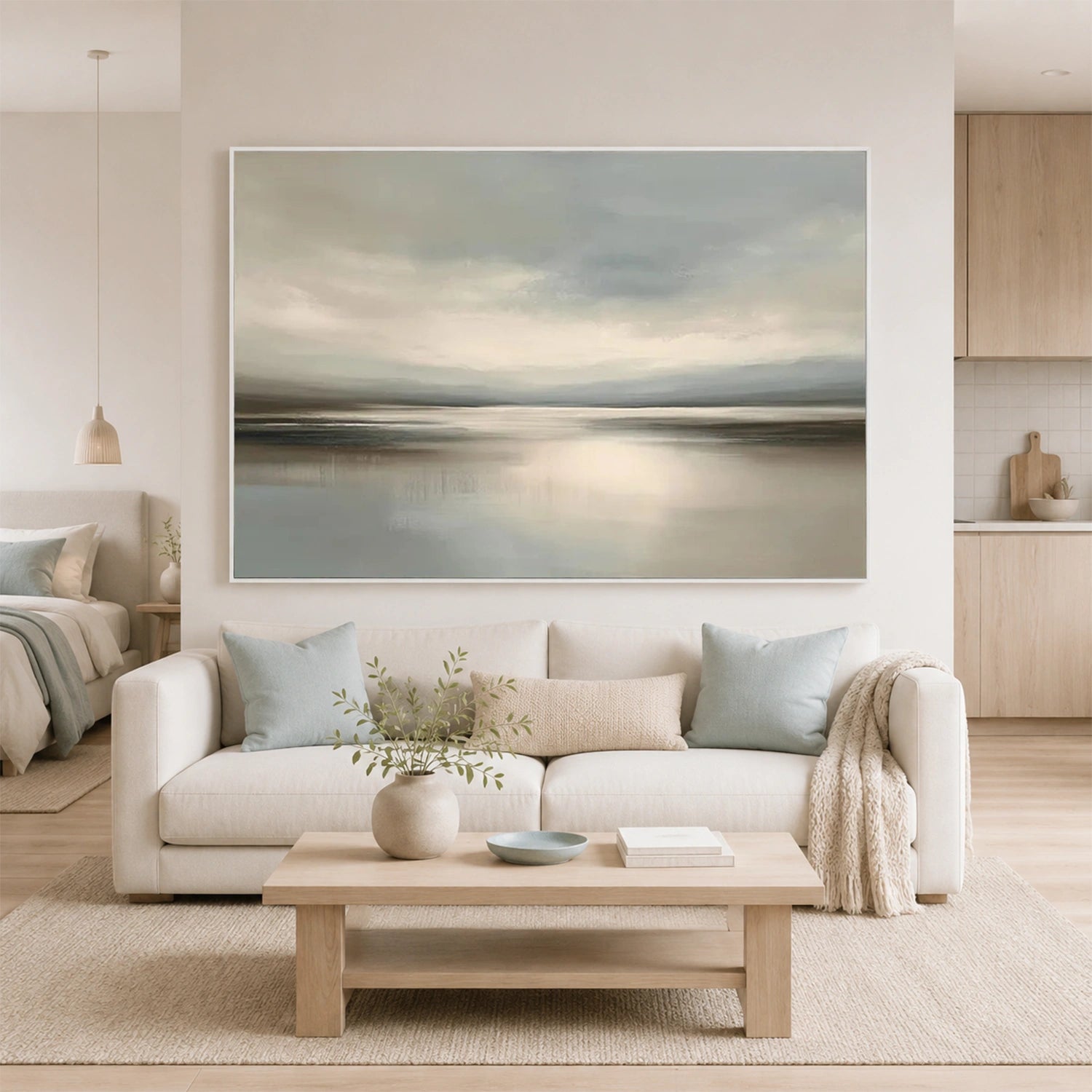Ocean And Sky Abstract Wall Art #OS197