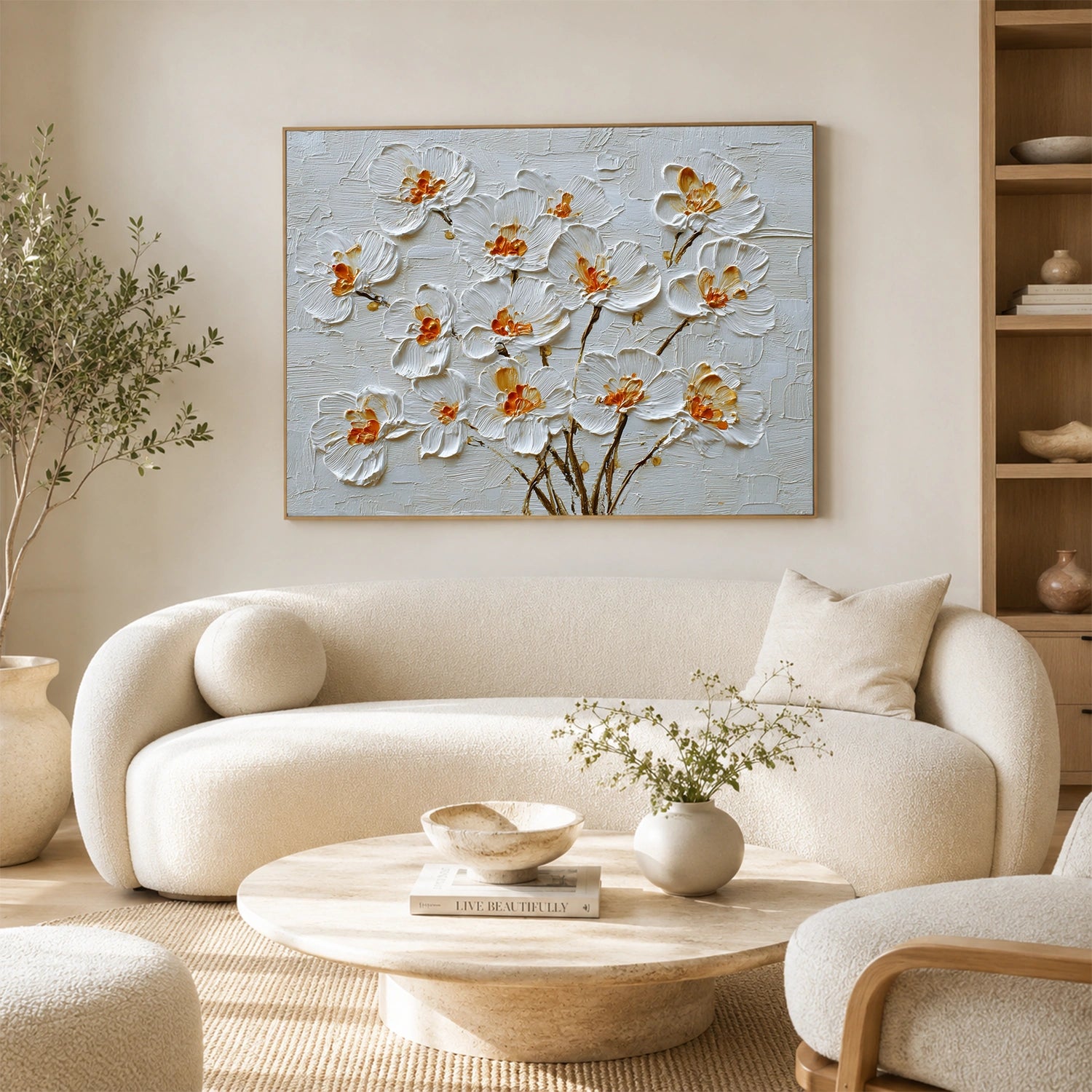 Flower Abstract Textured Wall Art #FP196