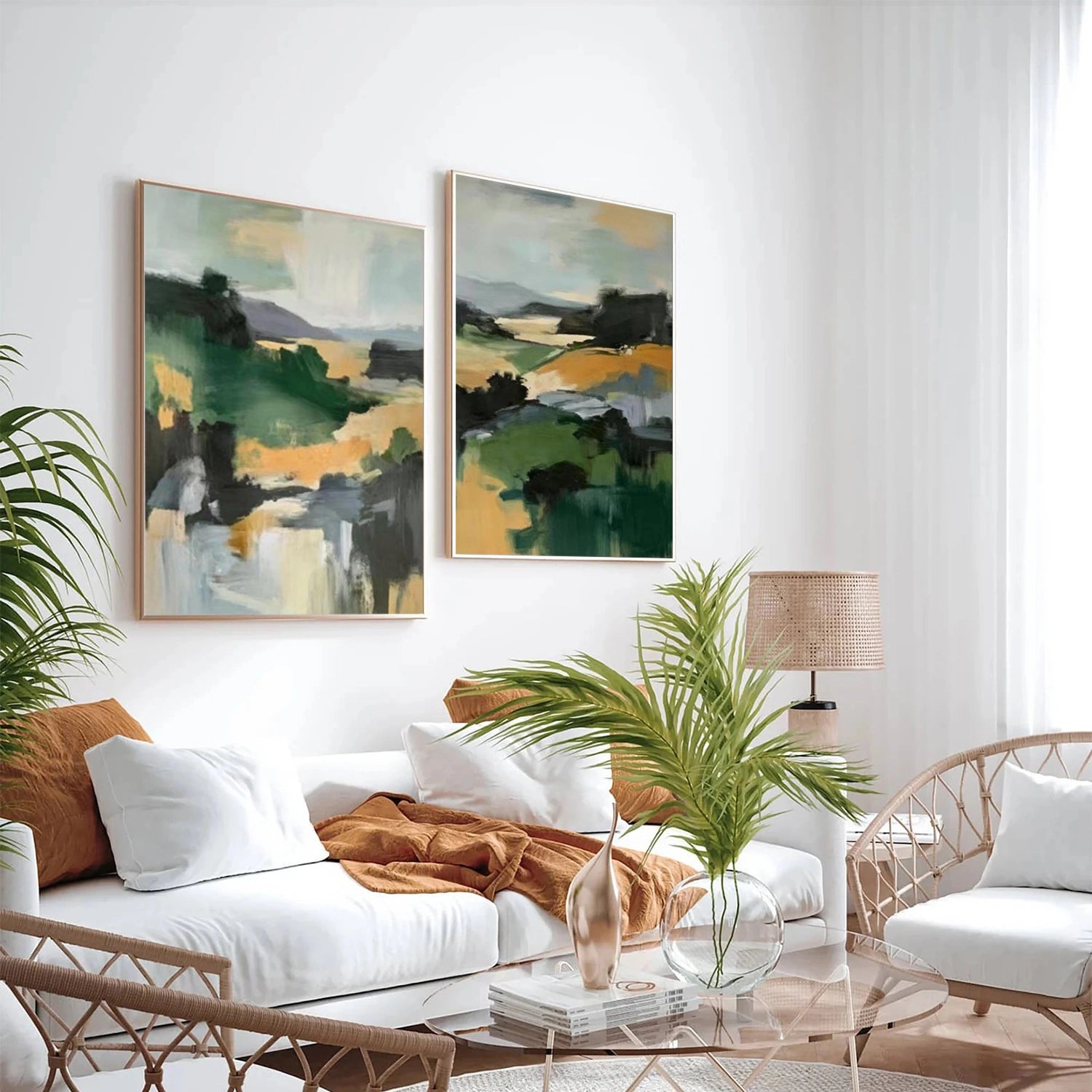 Abstract Canvas Wall Art Set of 2 #AP363
