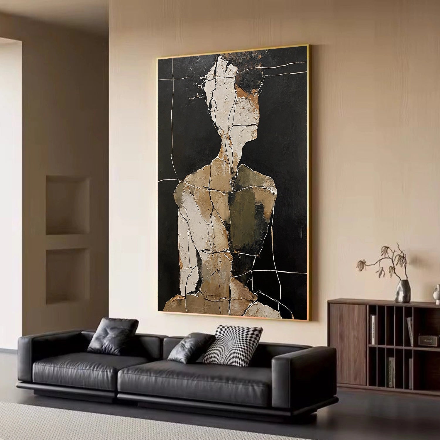 Abstract Portrait Canvas Art #AE118