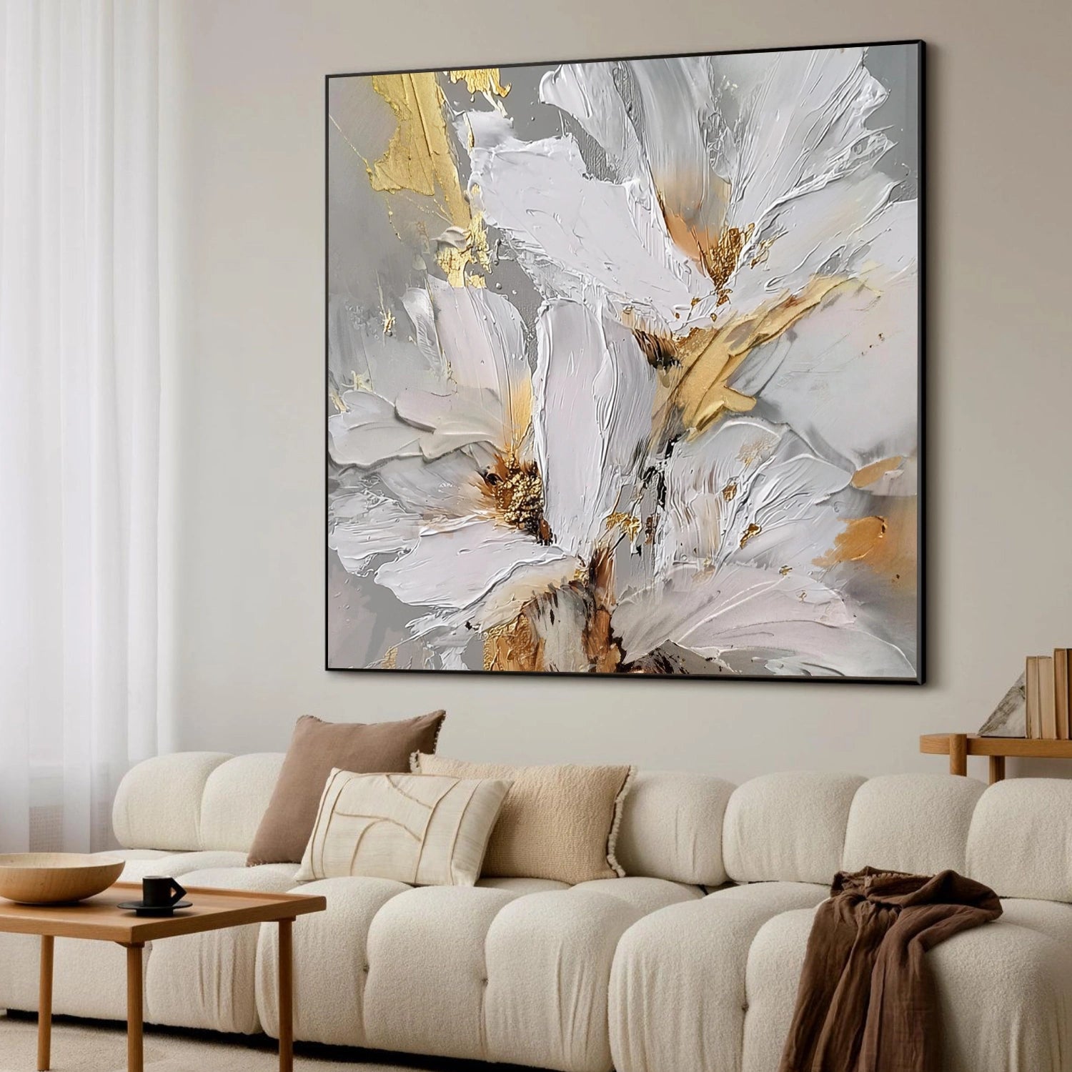 Flower Abstract Textured Wall Art #FP169