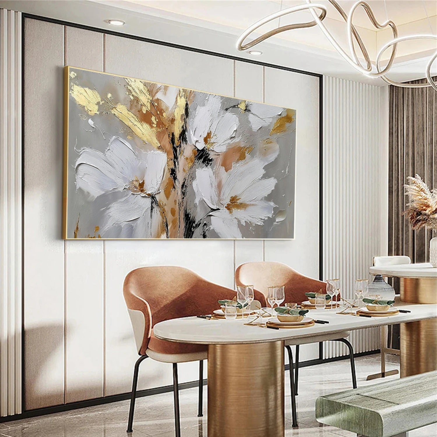 Flower Abstract Textured Wall Art #FP170
