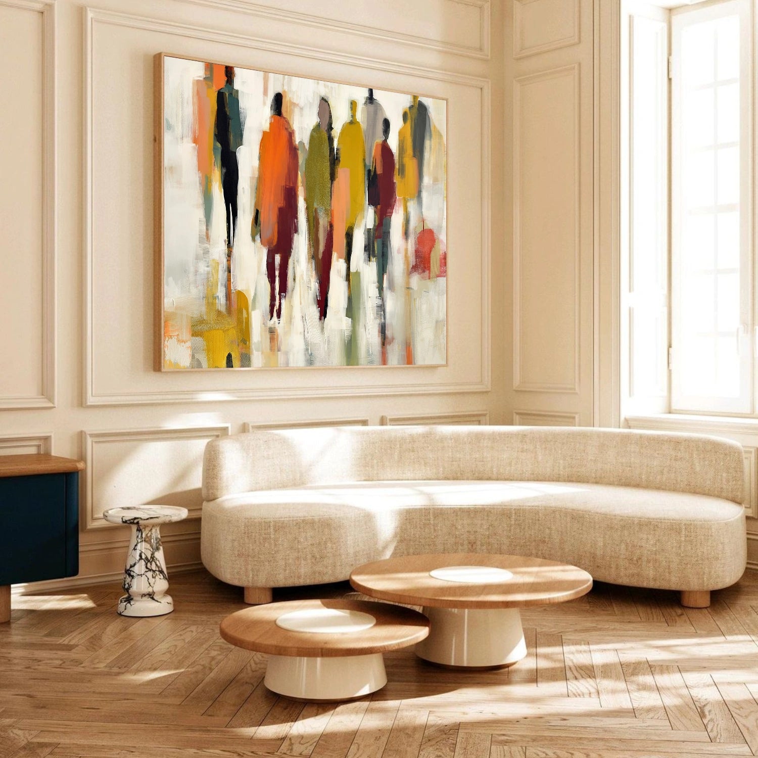 Colorful Abstract People Canvas Art #AE076