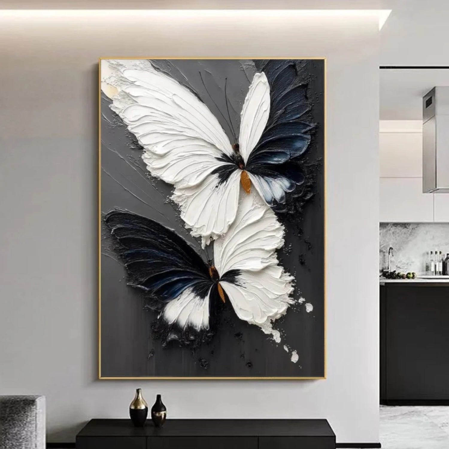 Abstract Animal Butterfly Textured Wall Art #AC116