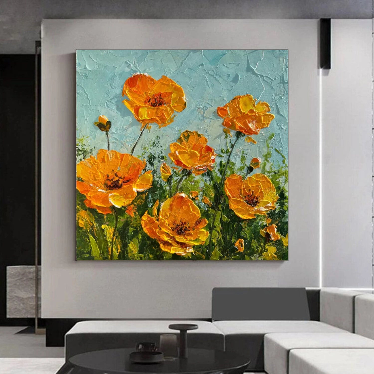Flower Abstract Textured Wall Art #FP121