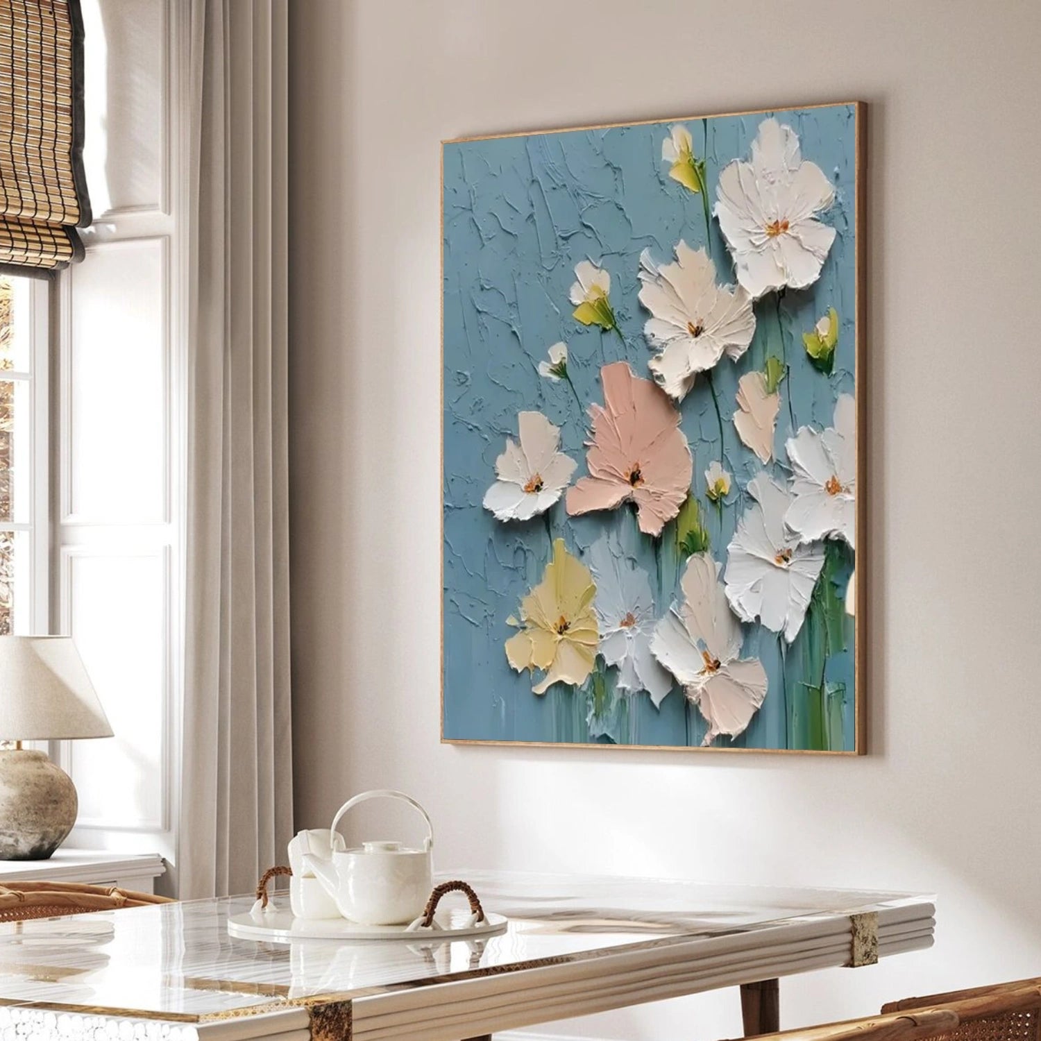 Flower Abstract Textured Wall Art #FP125