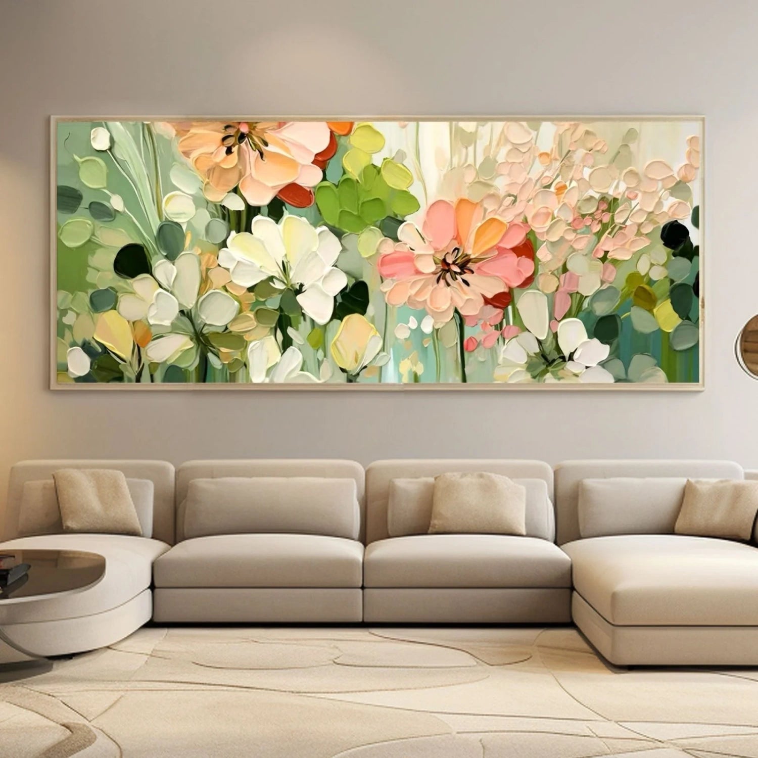 Colorful Flower Textured Painting Canvas #FP051
