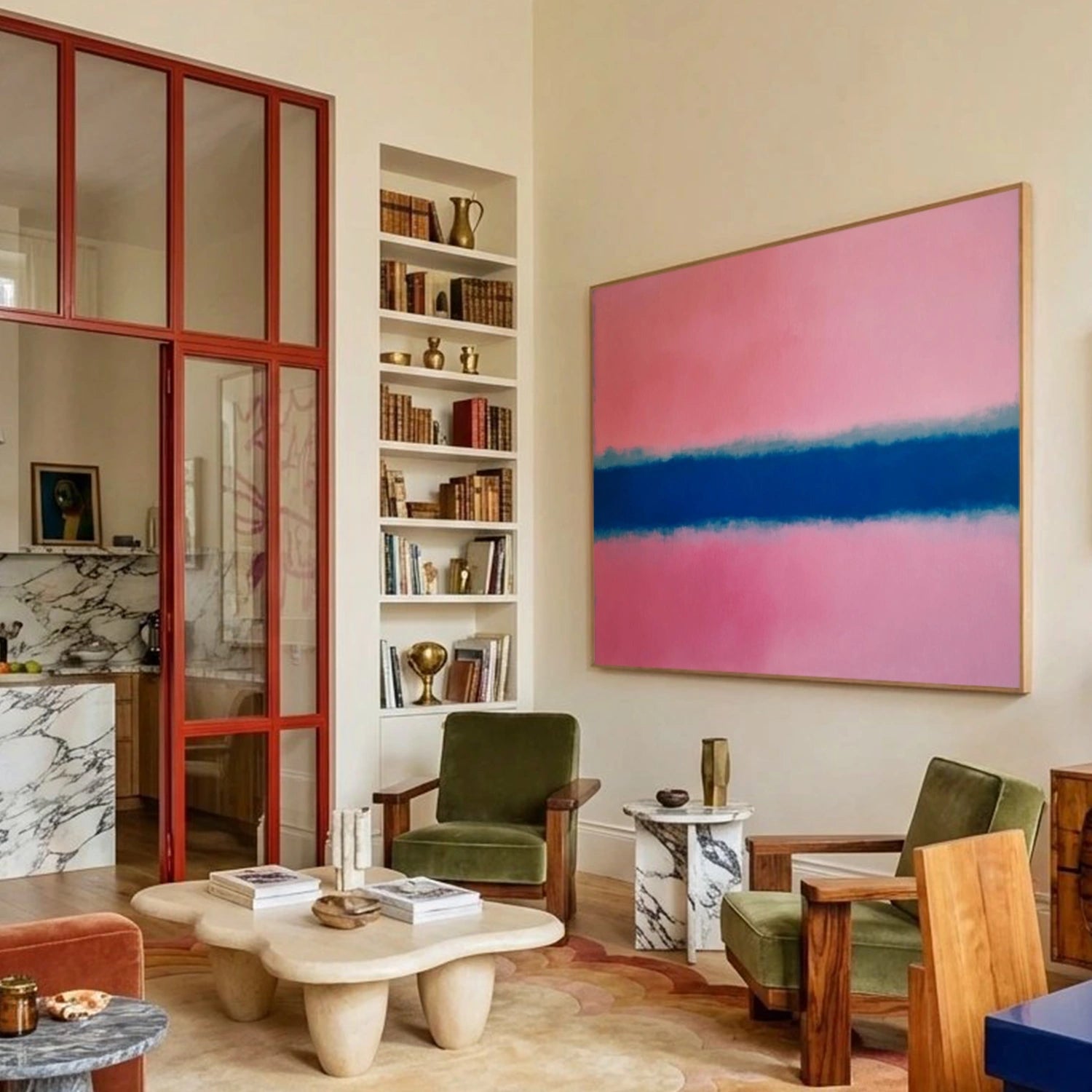 Pink Minimalist Canvas Art #MT194