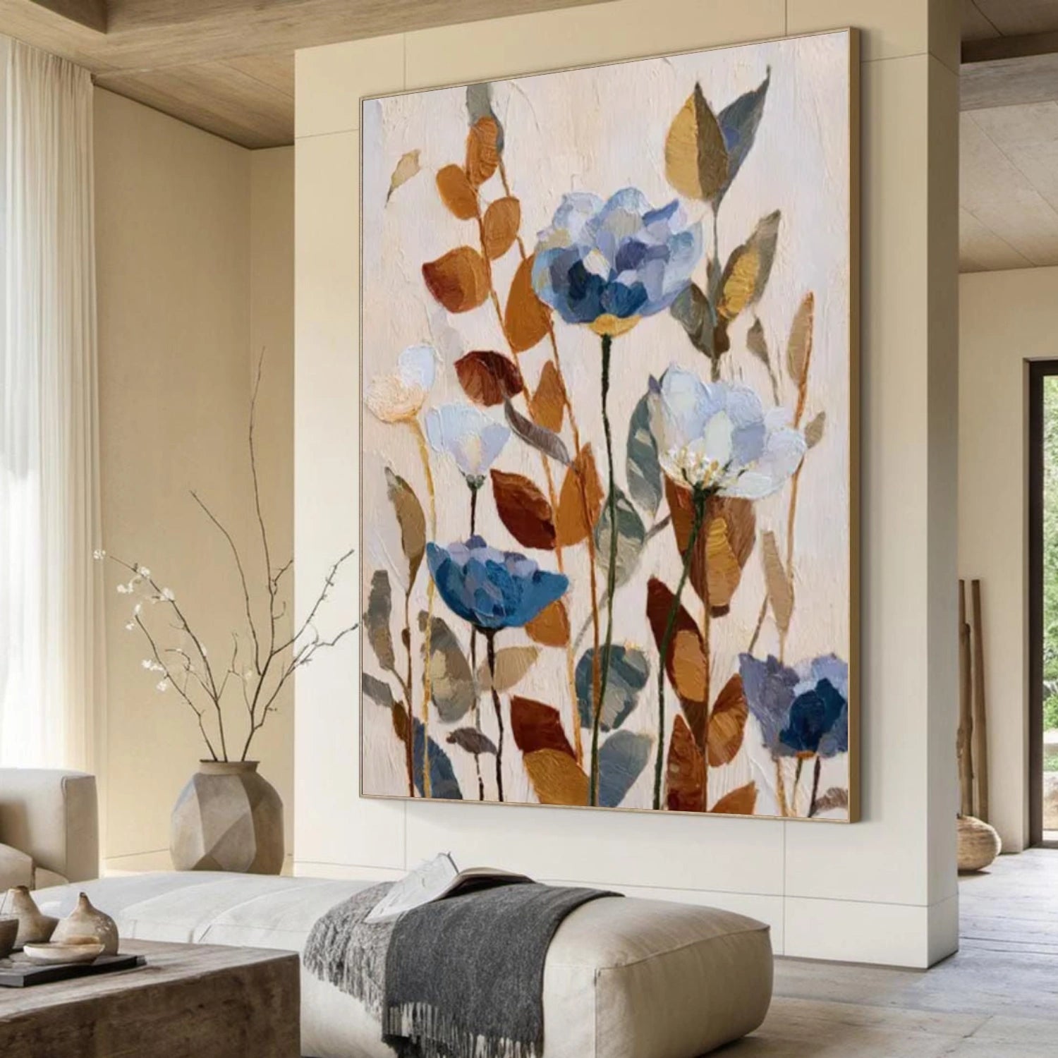 Colorful Flower Abstract Wall Art #FP139