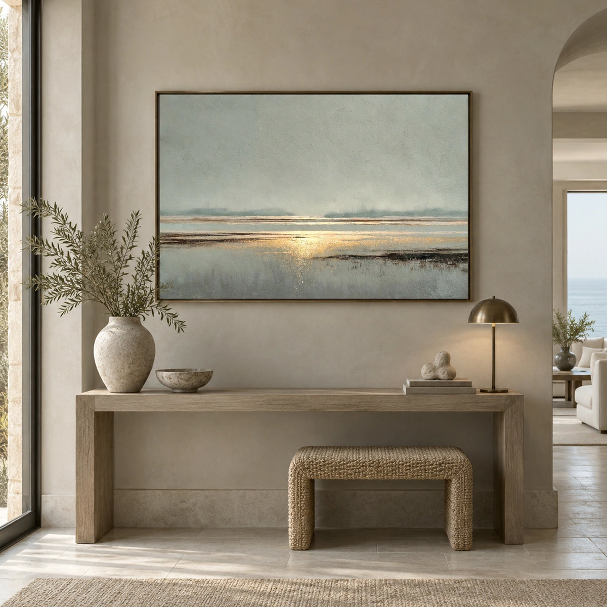 Ocean And Sky Abstract Wall Art #OS235
