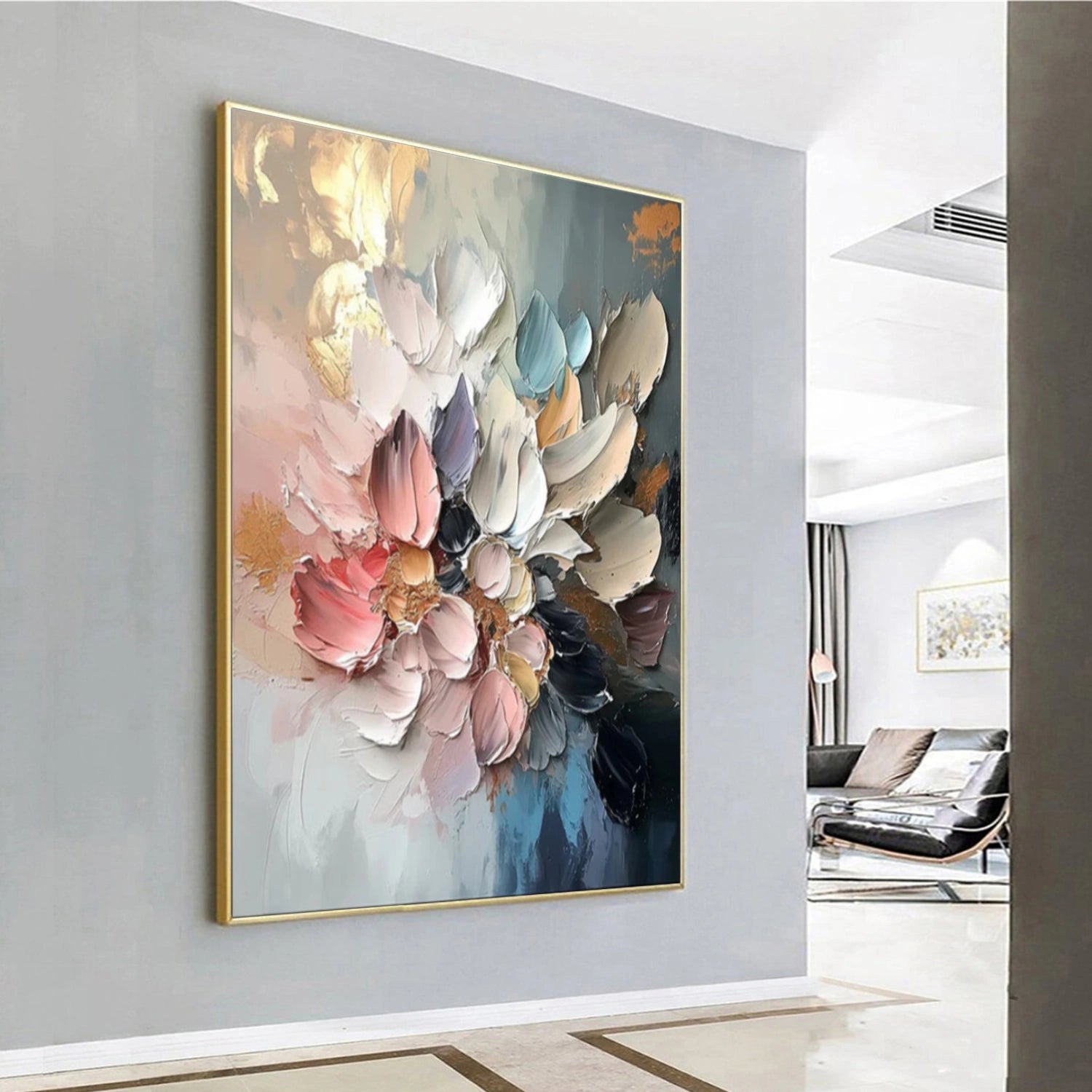 Flower Abstract Textured Wall Art #FP192