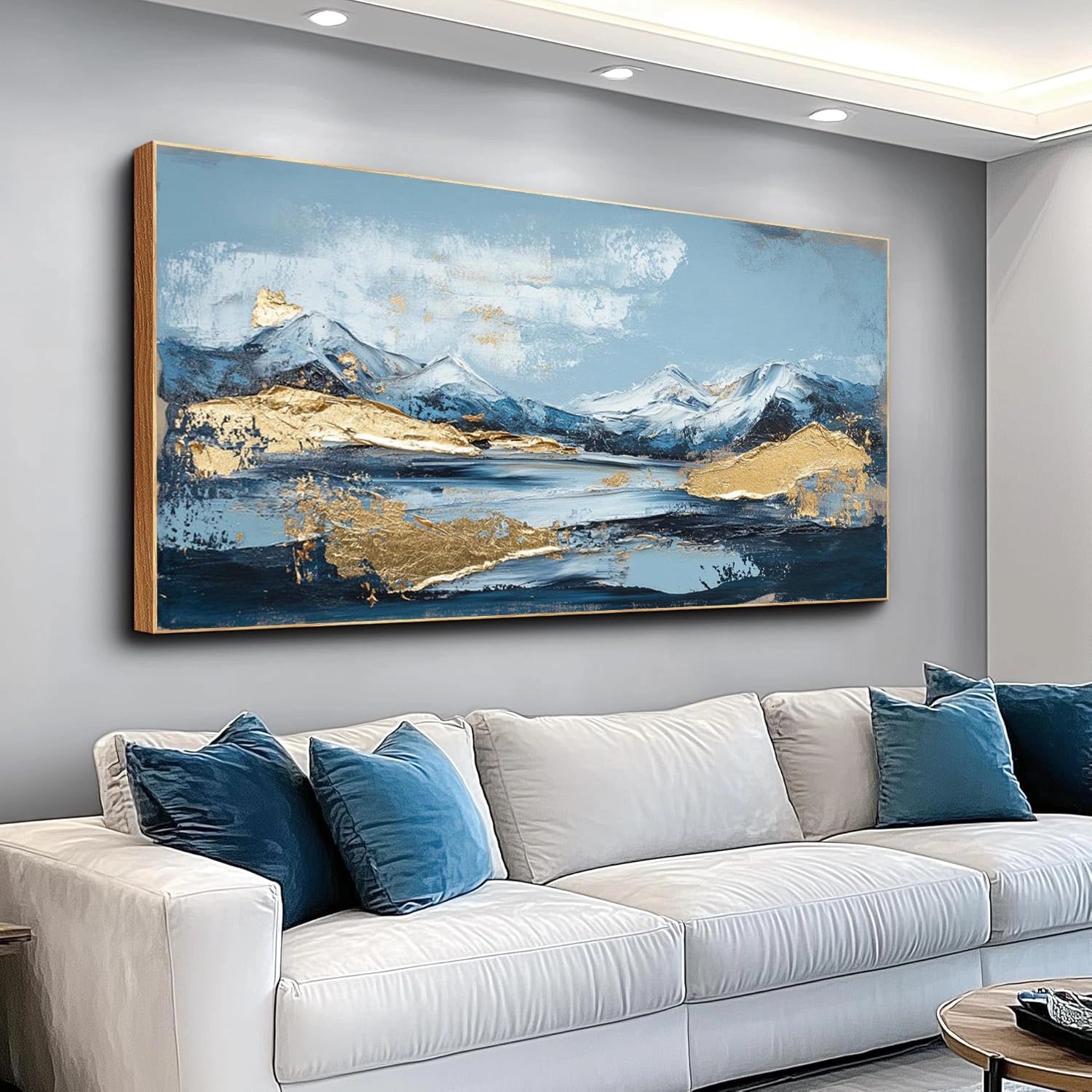 Abstract Mountain Textured Canvas Art #MO054
