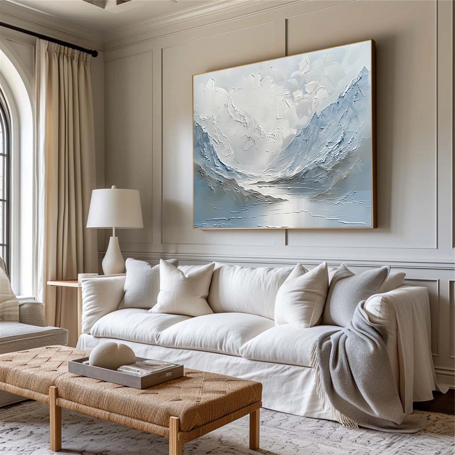 Abstract Mountain Textured Canvas Art #MO052