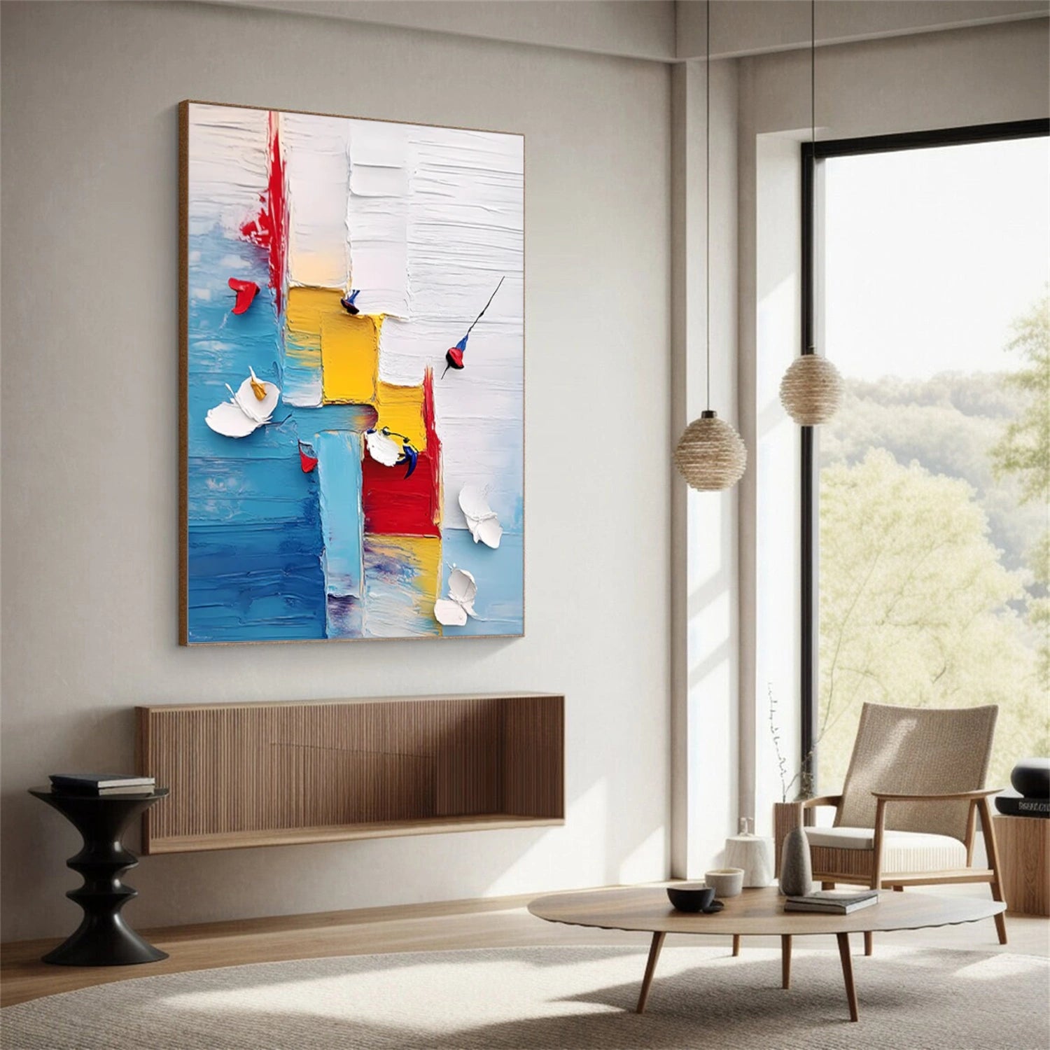 Colorful Abstract Textured Wall Art #AT109