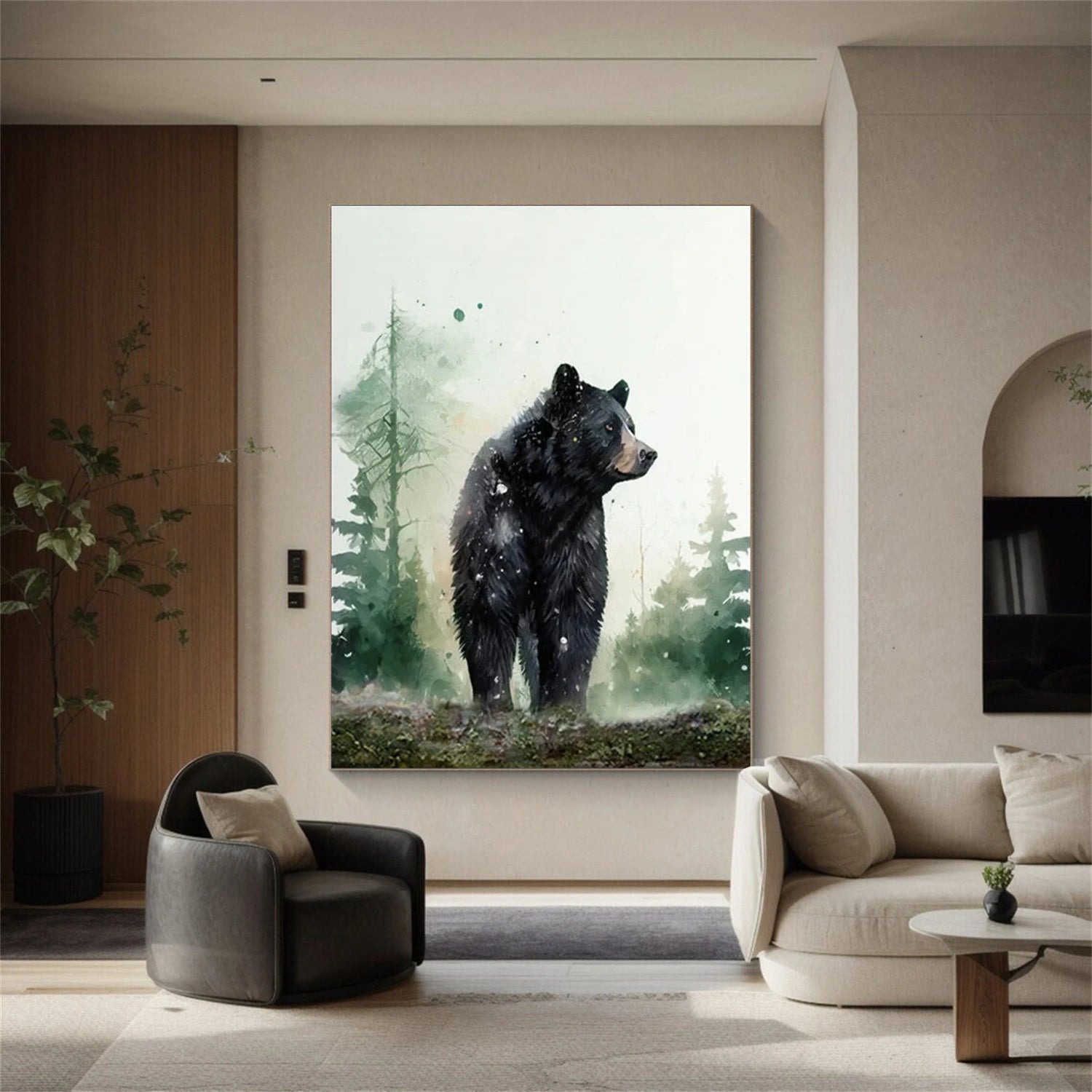 Abstract Animal Ursus thibetanus Wall Art #AC055