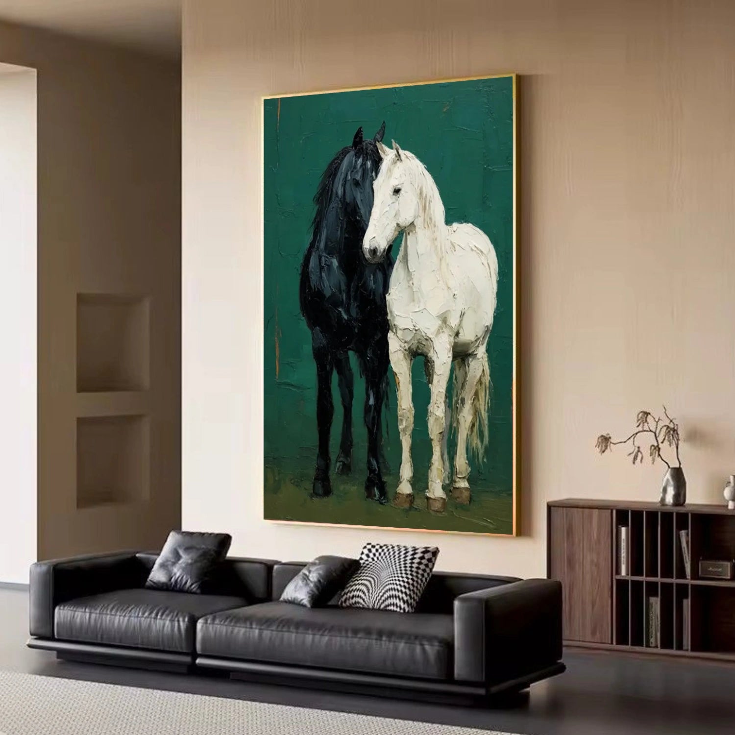 Abstract Animal Horse Textured Wall Art #AC100