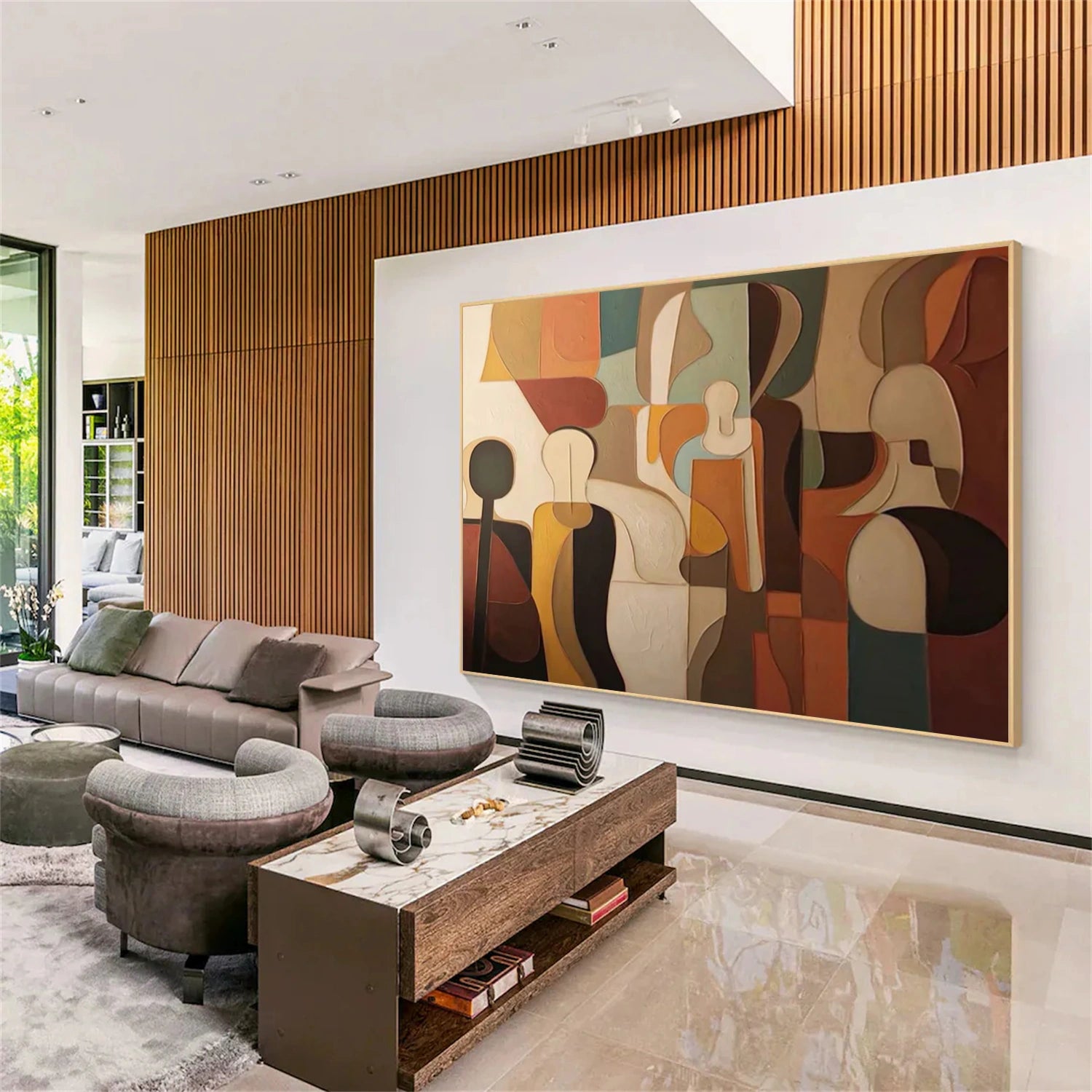 Abstract Canvas Wall Art #AP292