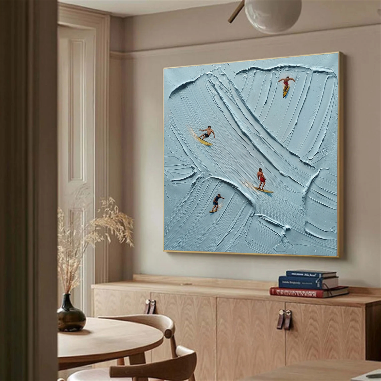 Surfing Sport Textured Wall Art #MS105