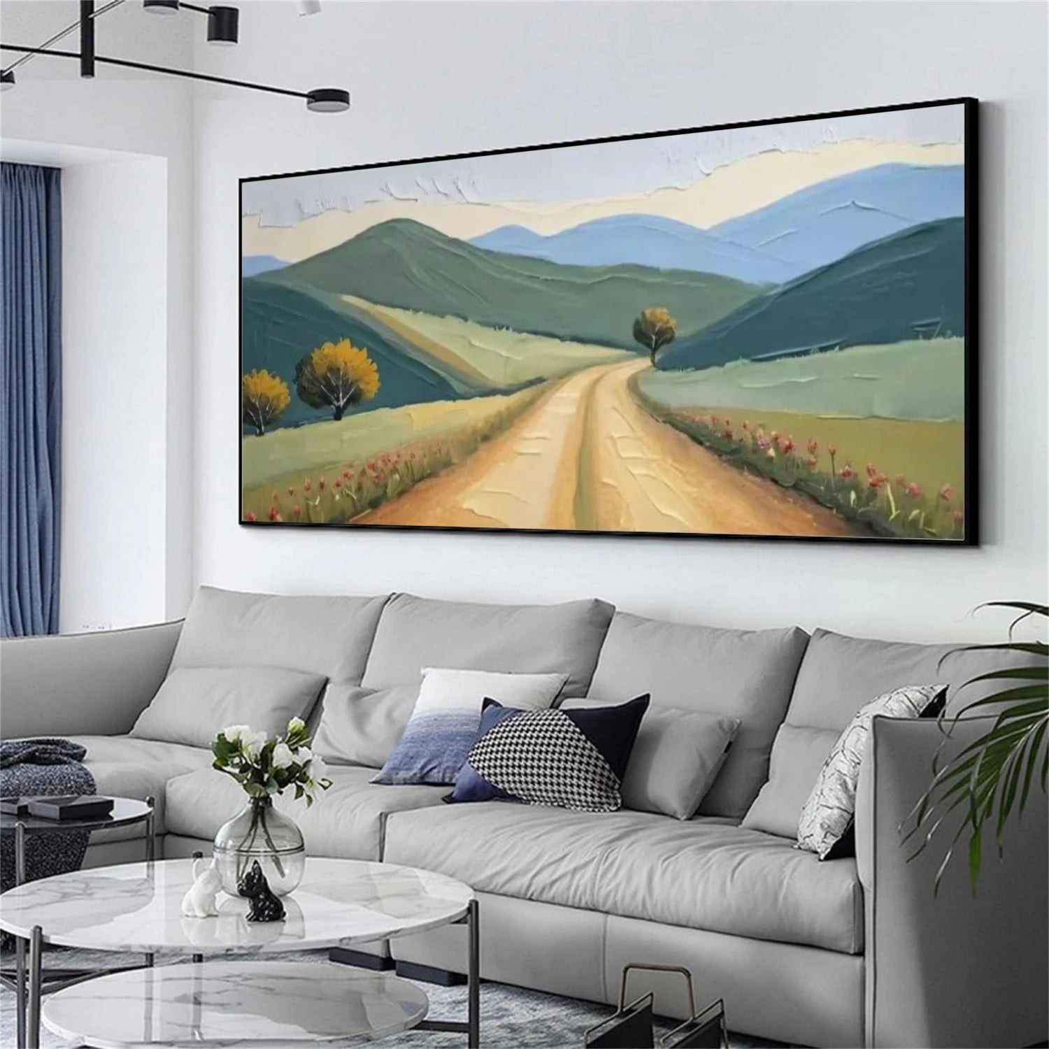 Abstract Mountain Canvas Art #MO038