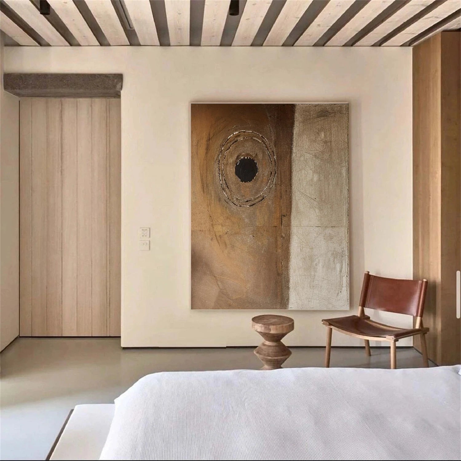 Brown and Beige Wabi Sabi Canvas Art #WS049
