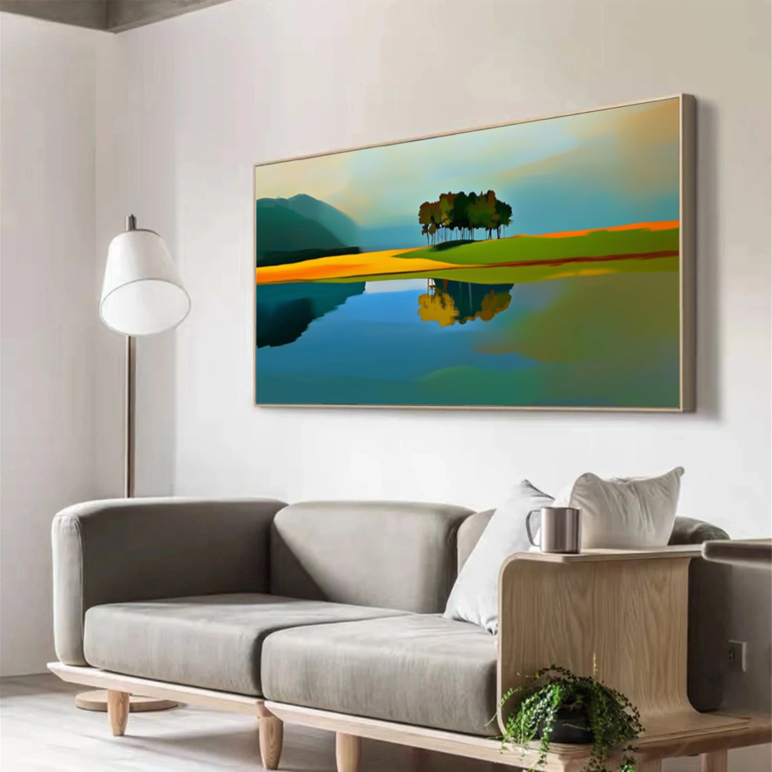 Ocean And Sky Abstract Wall Art #OS137