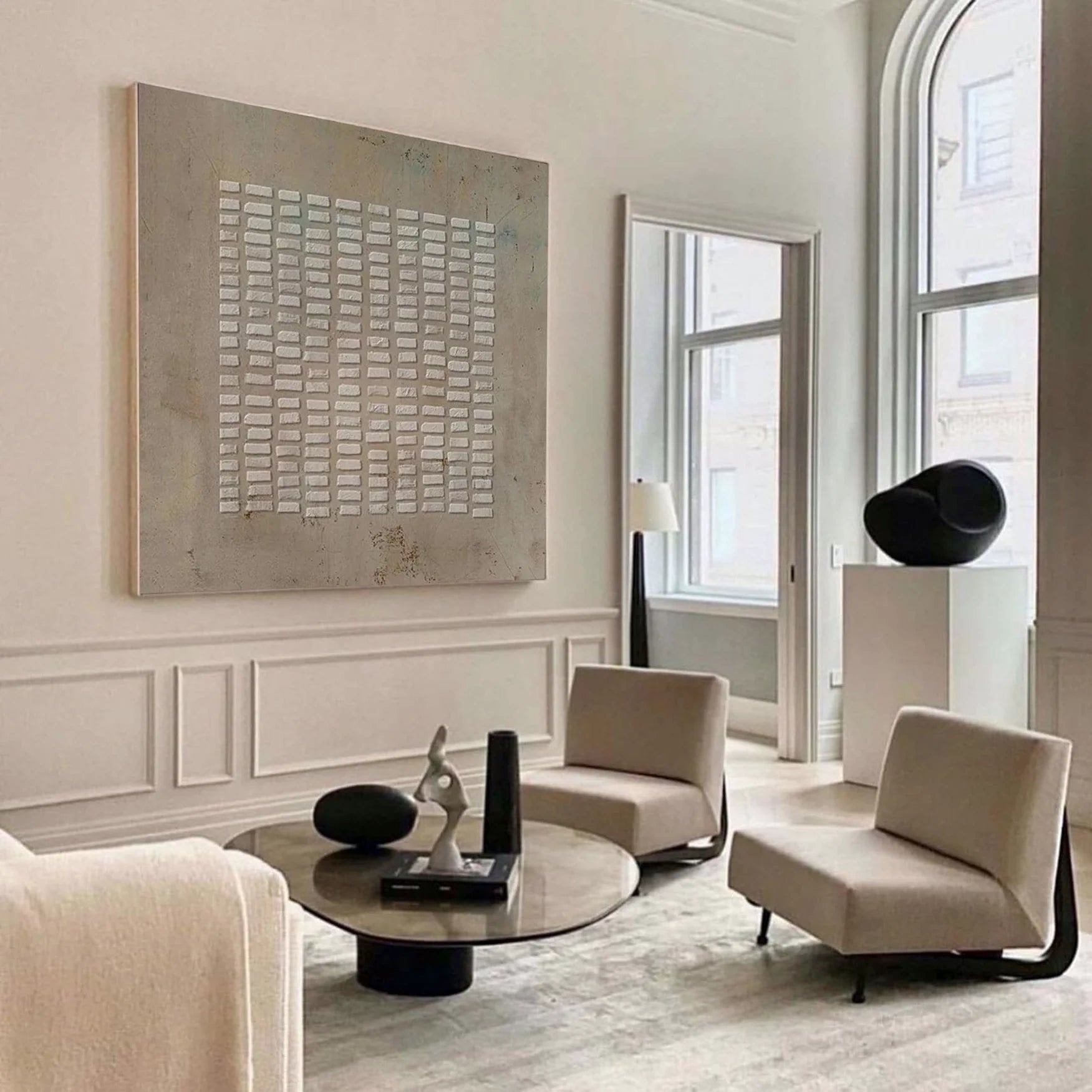 Beige Wabi Sabi Texture Canvas Art #WS007