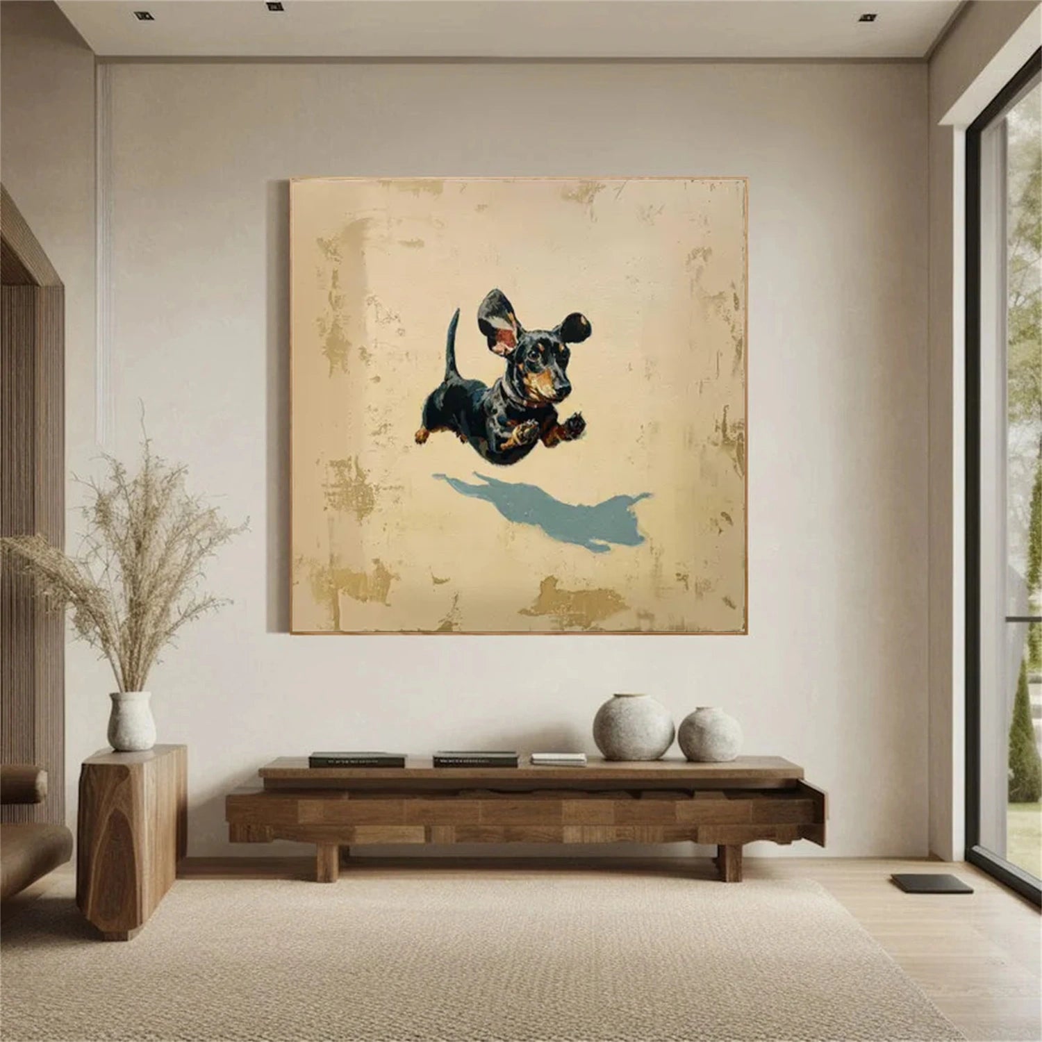 Abstract Animal Dog Wall Art #AC071