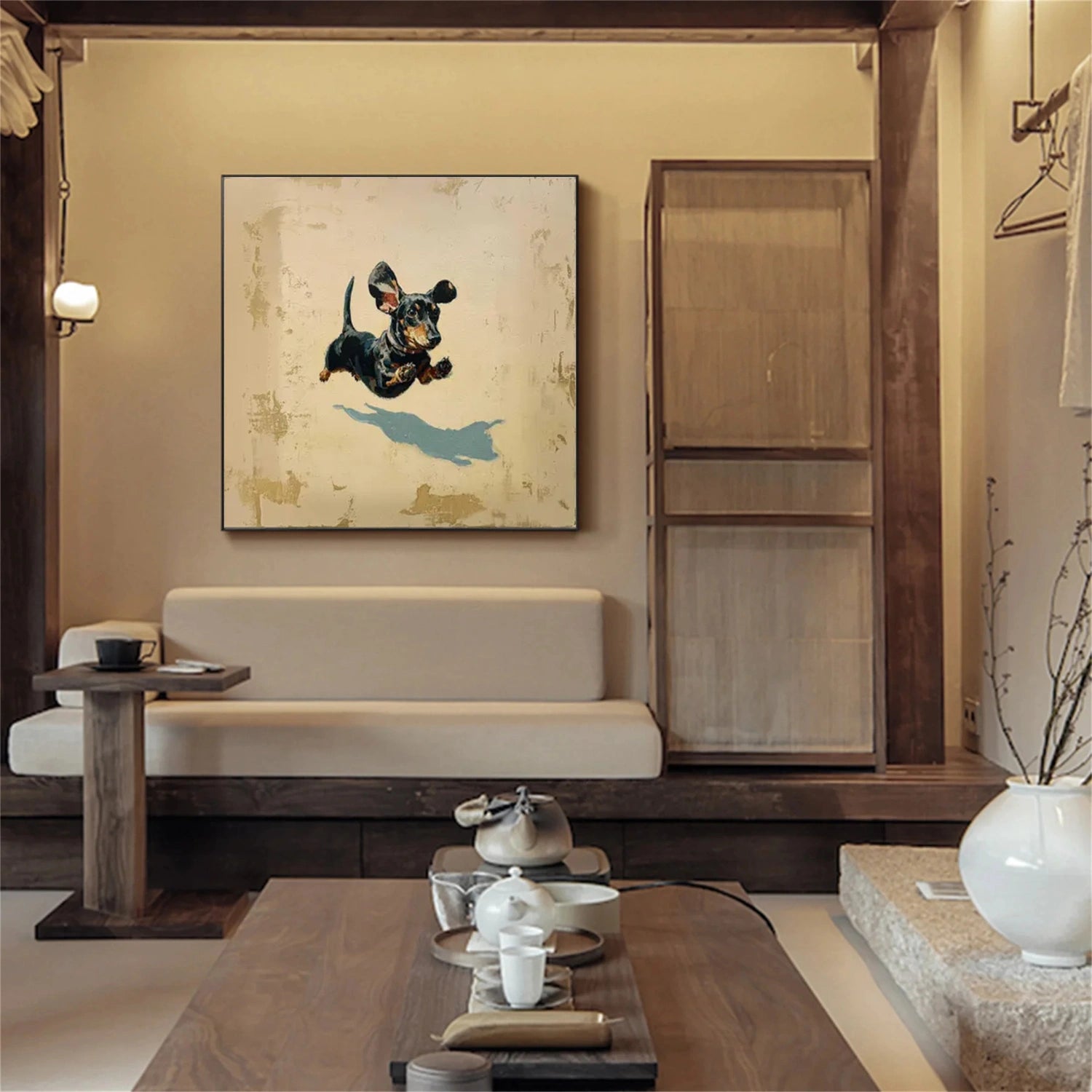 Abstract Animal Dog Wall Art #AC071