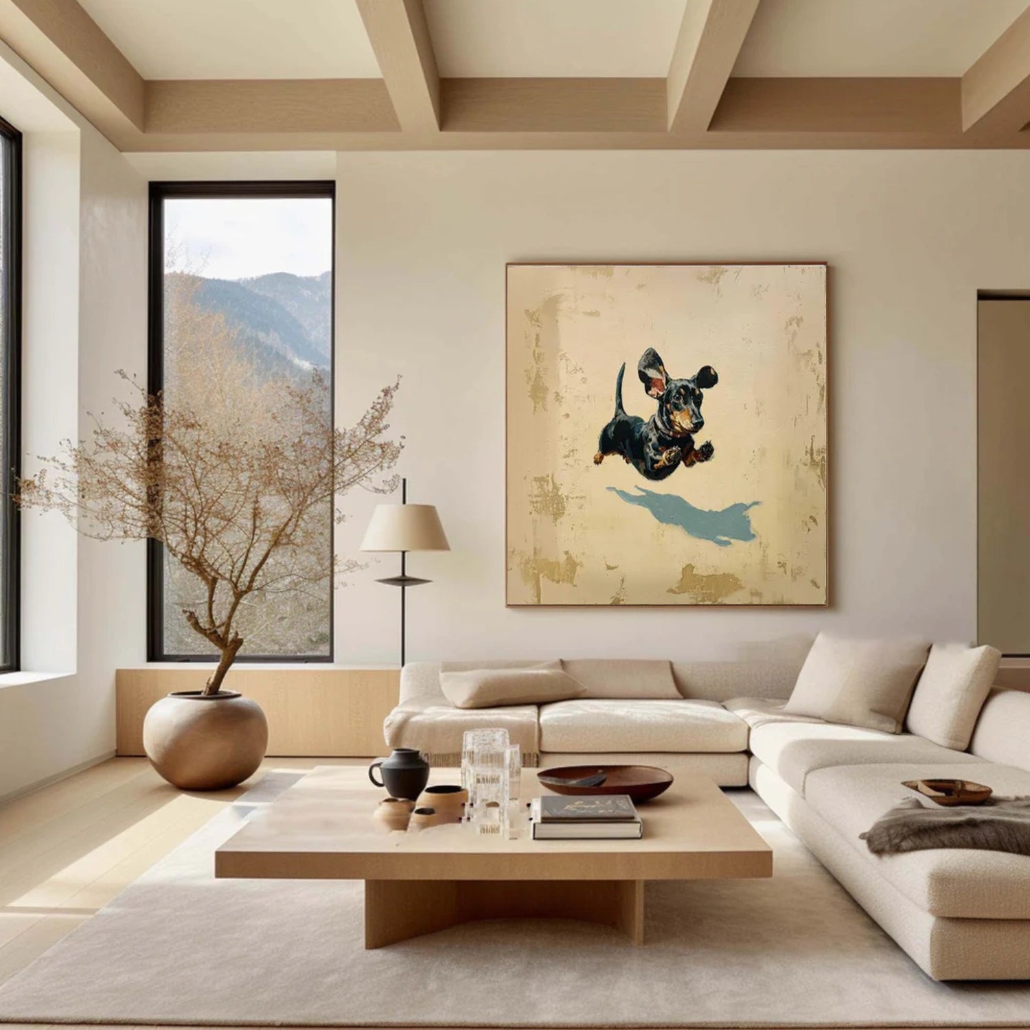 Abstract Animal Dog Wall Art #AC071