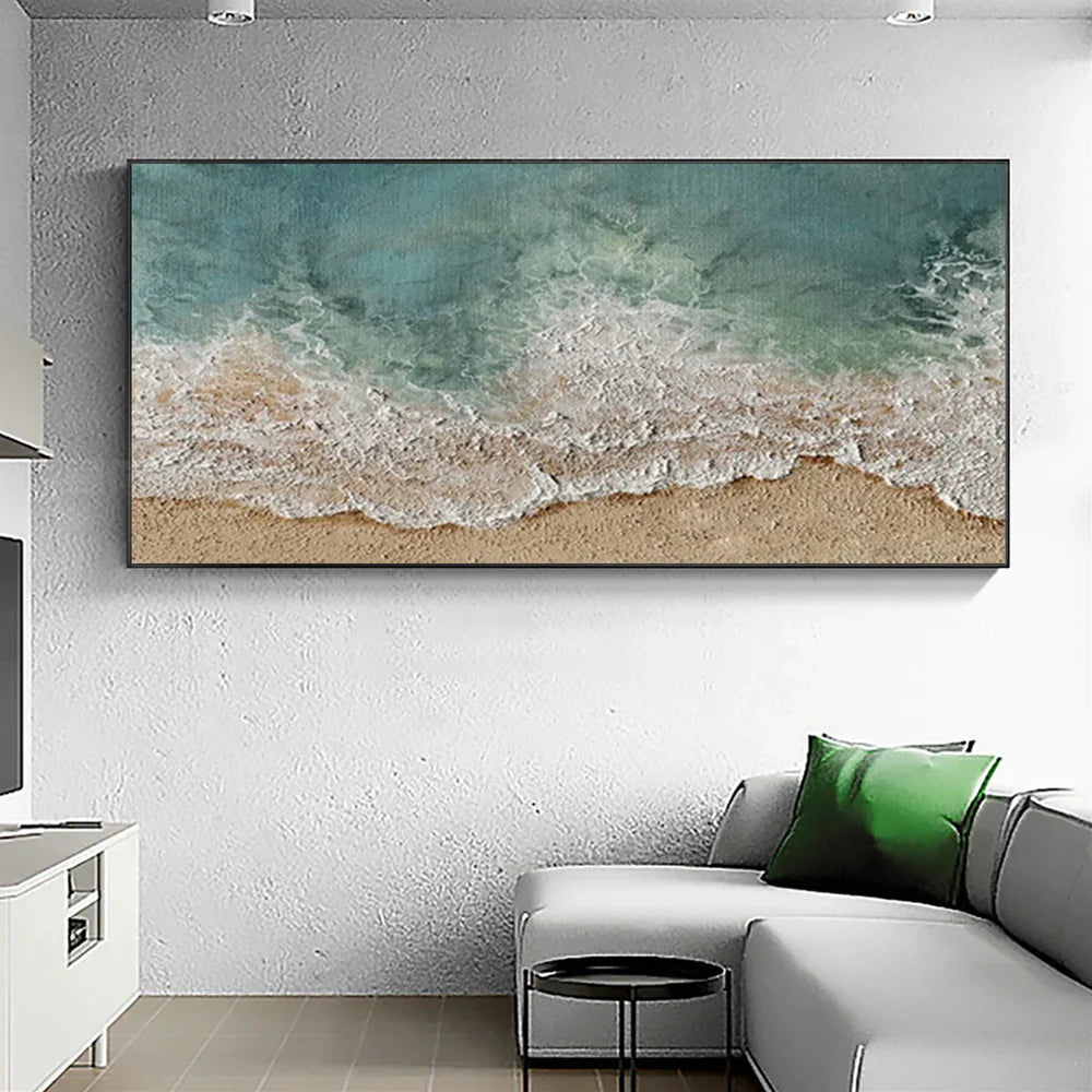 Ocean And Sky Textured Painting Canvas #OS046