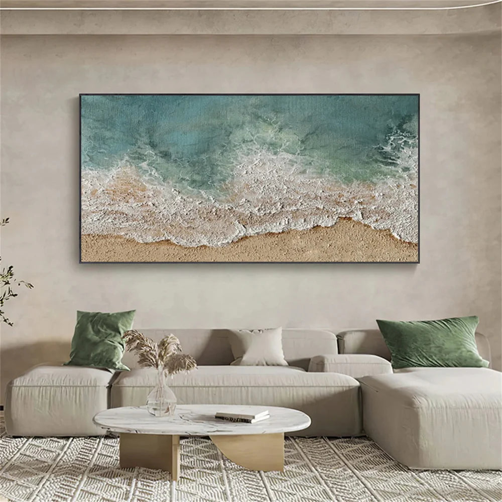 Ocean And Sky Textured Painting Canvas #OS046